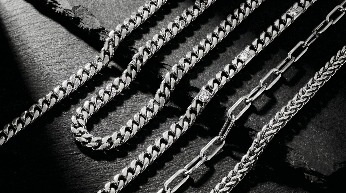 men's silver chain - hero image