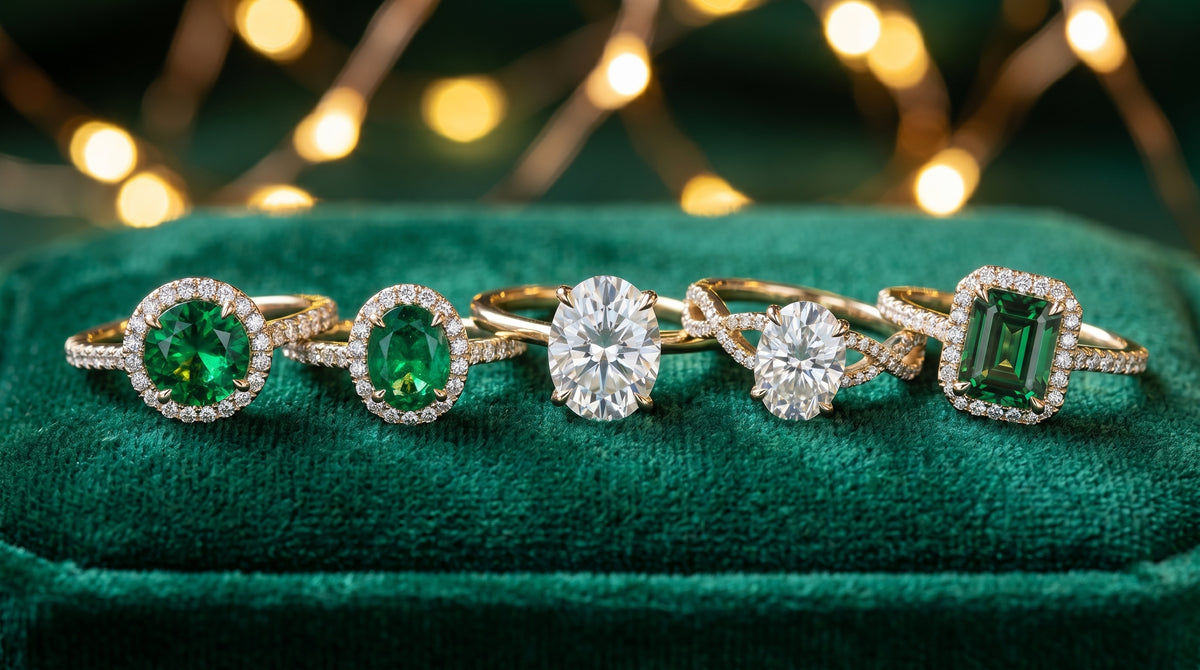 natural emerald engagement rings - hero image