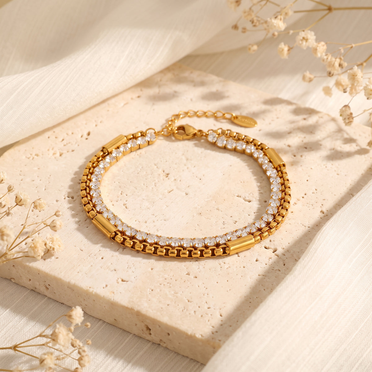 The Layered Tennis Chain Bracelet