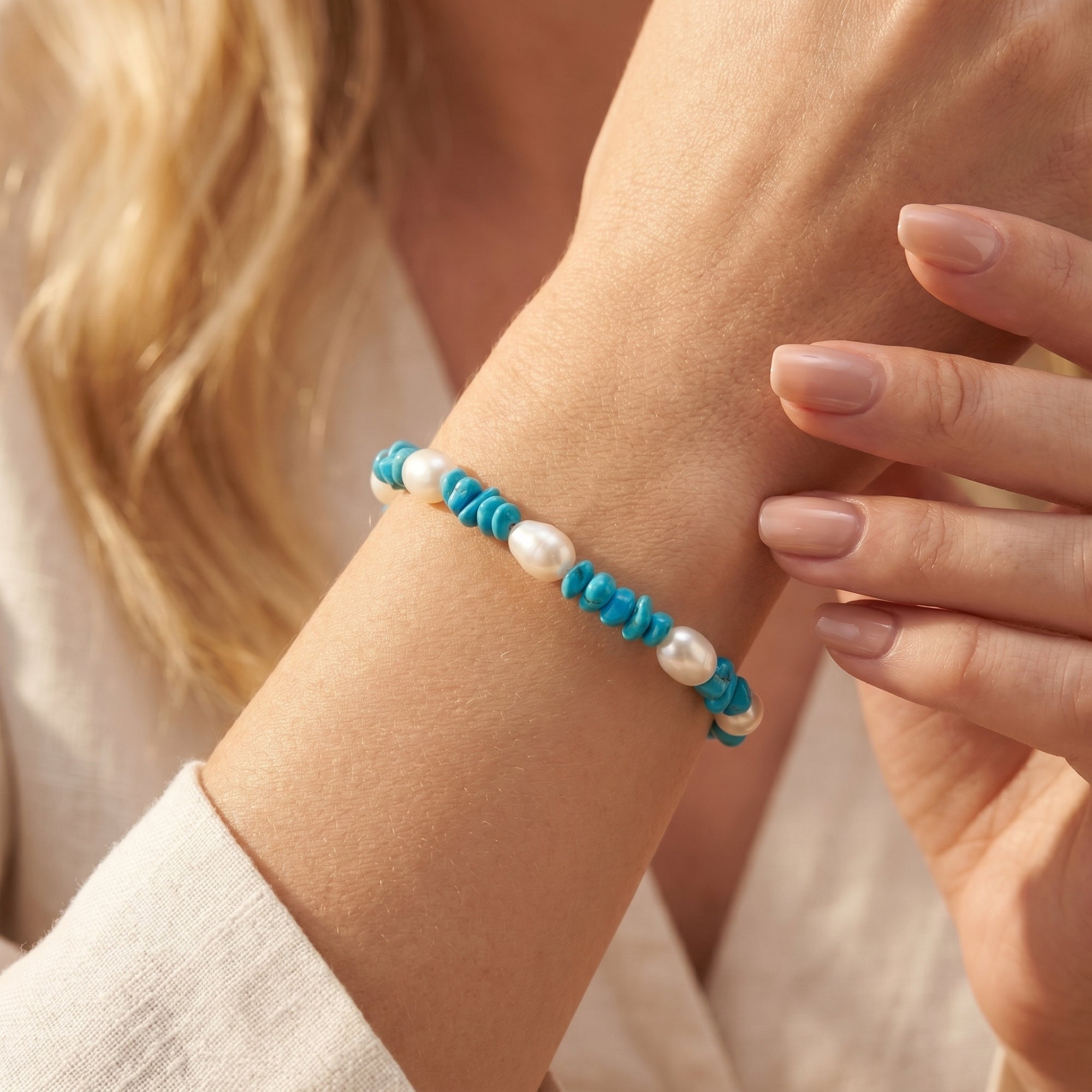 The Amado Turquoise & Pearl Bracelet
