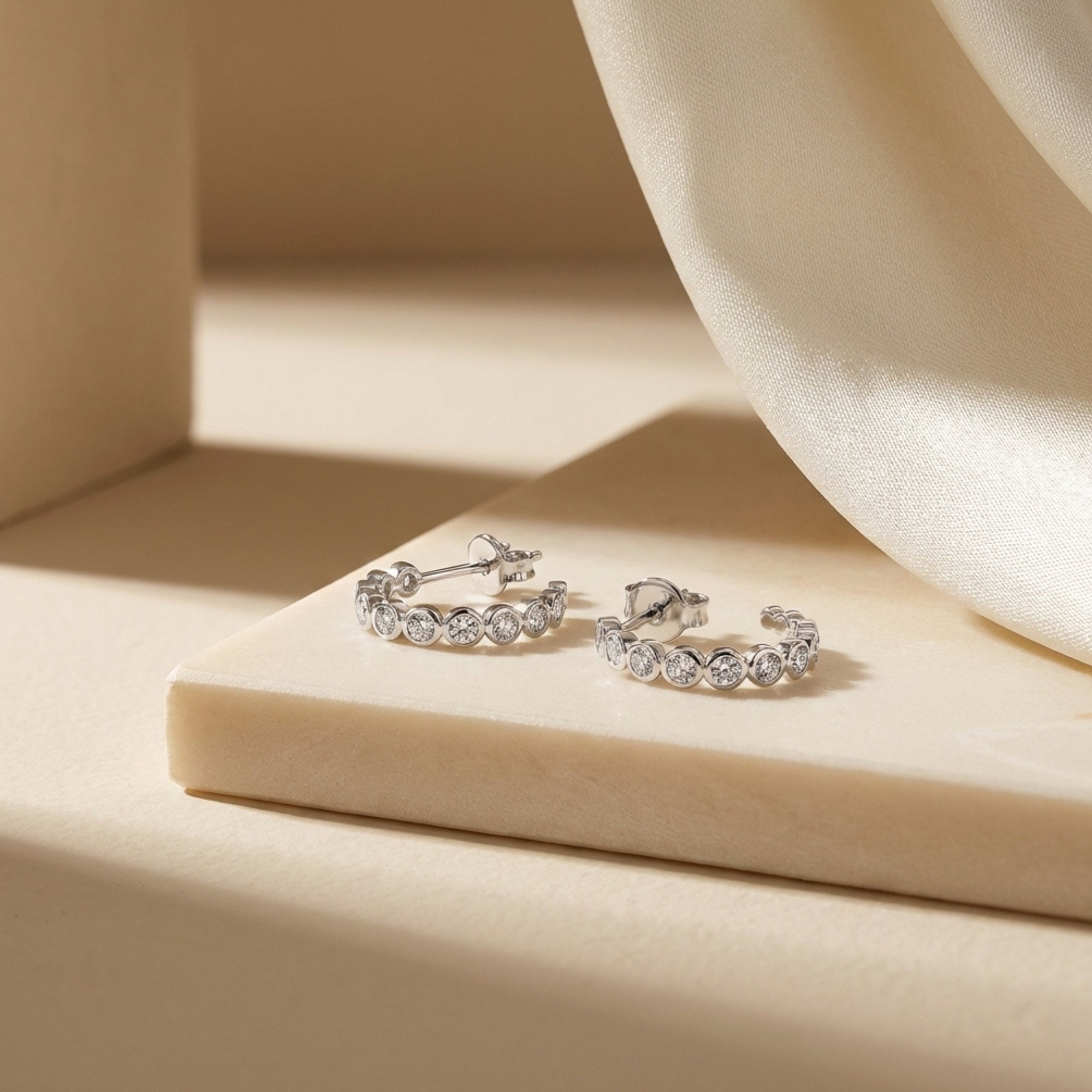 The Serenade Moissanite Hoop Earrings