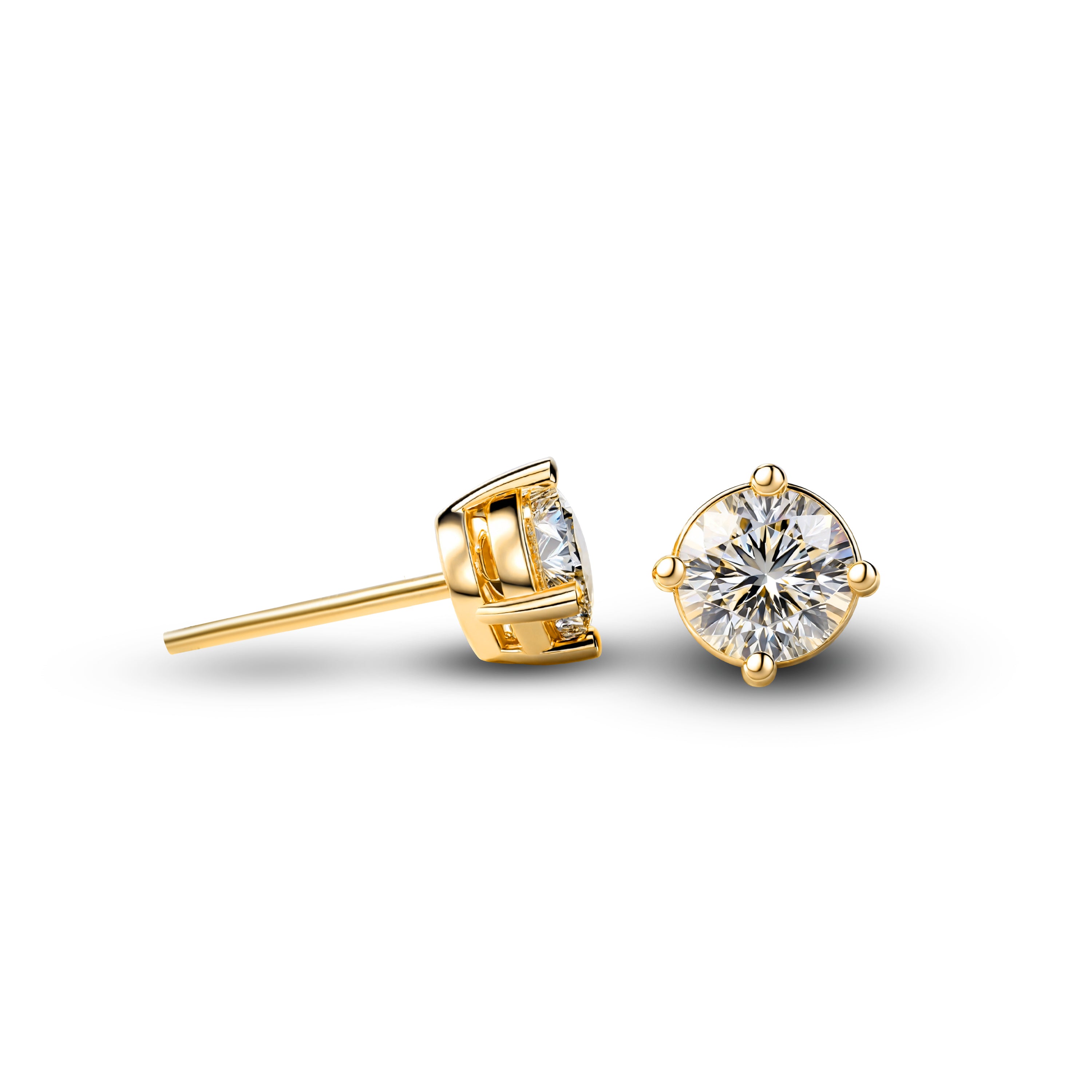 To My Beautiful Wife | Round Cut Moissanite Earrings | Gift For Her