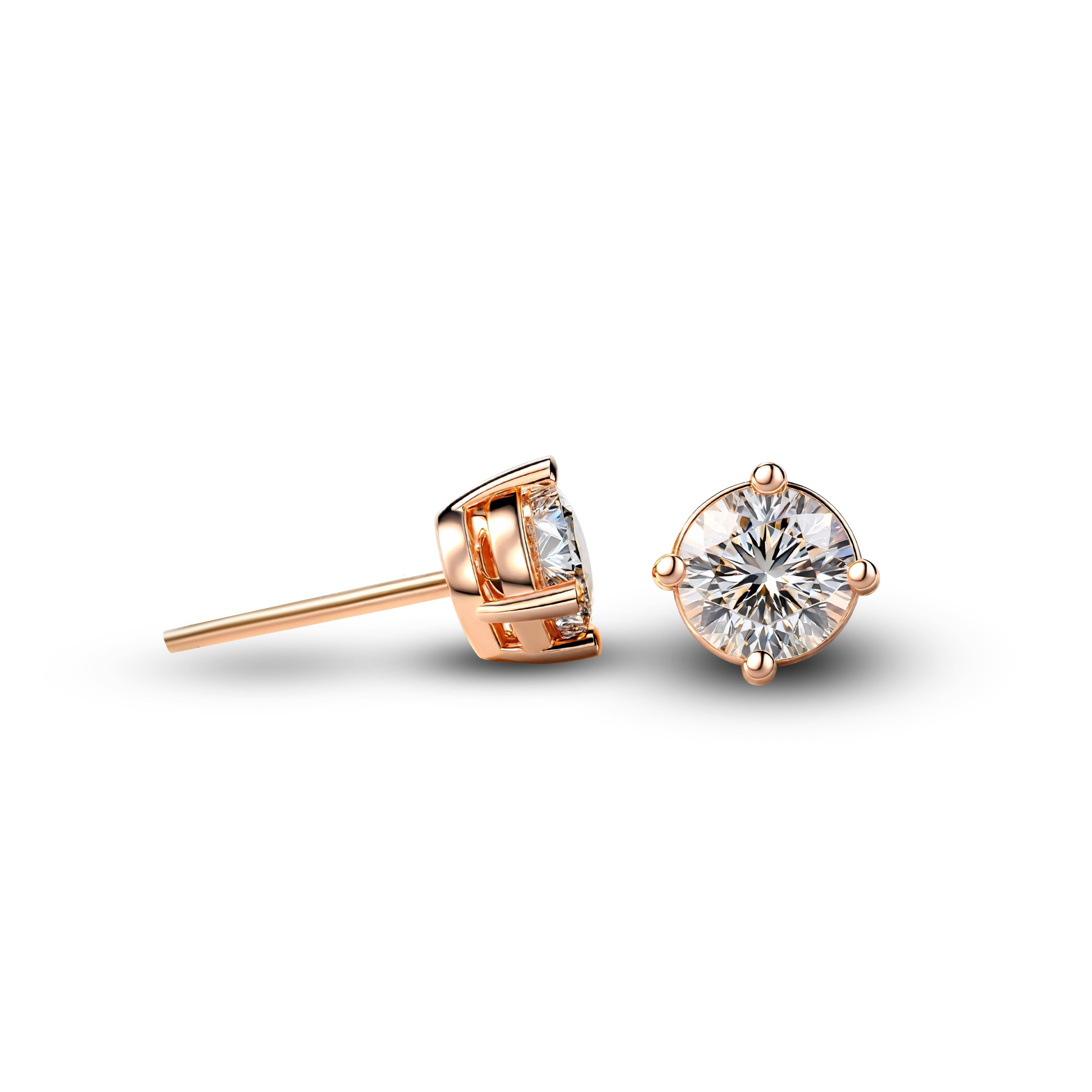 To My Beautiful Wife | Round Cut Moissanite Earrings | Gift For Her