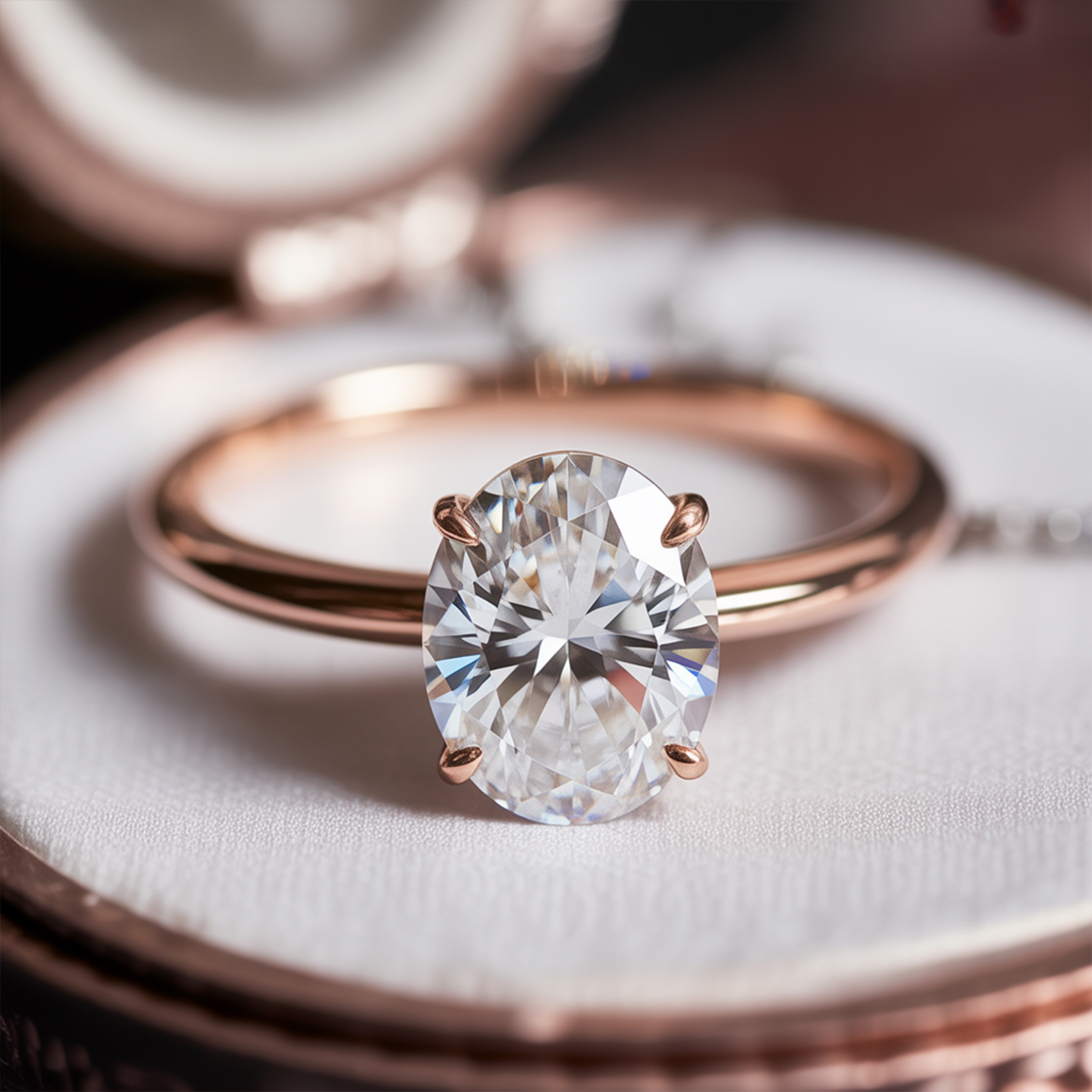 La Luna - Bague Solitaire Moissanite