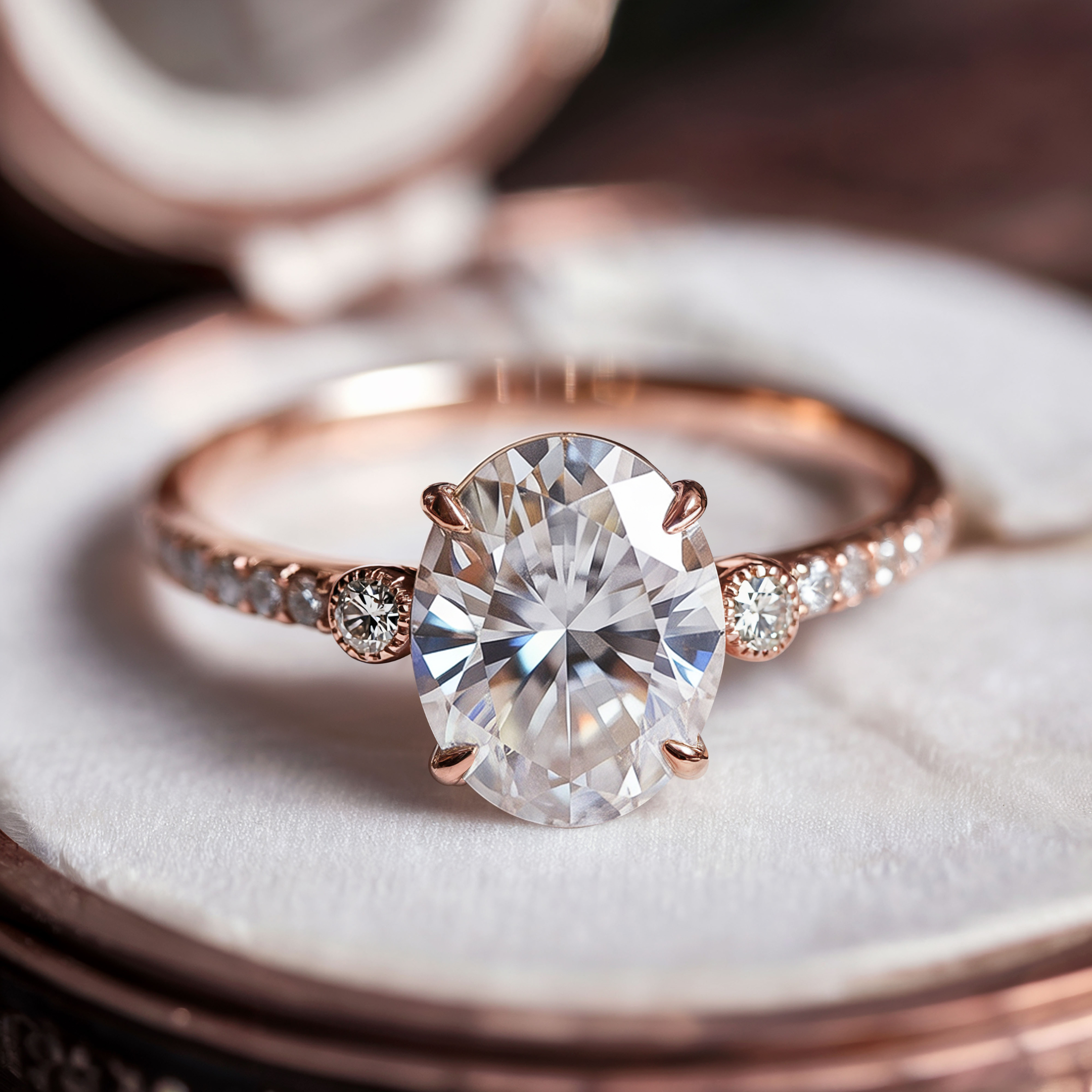 La bague Luna 3CT en Moissanite