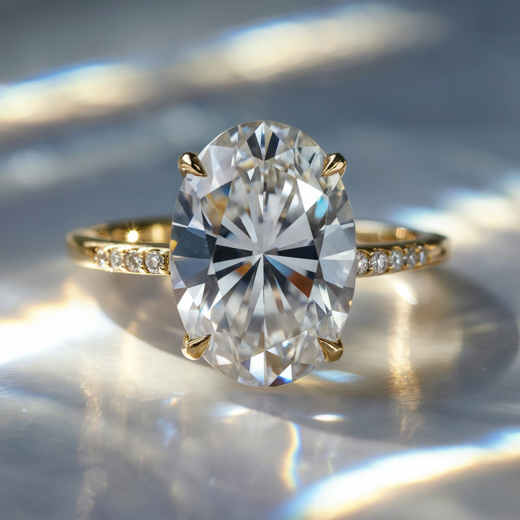 La Bague Opale Moissanite 4CT