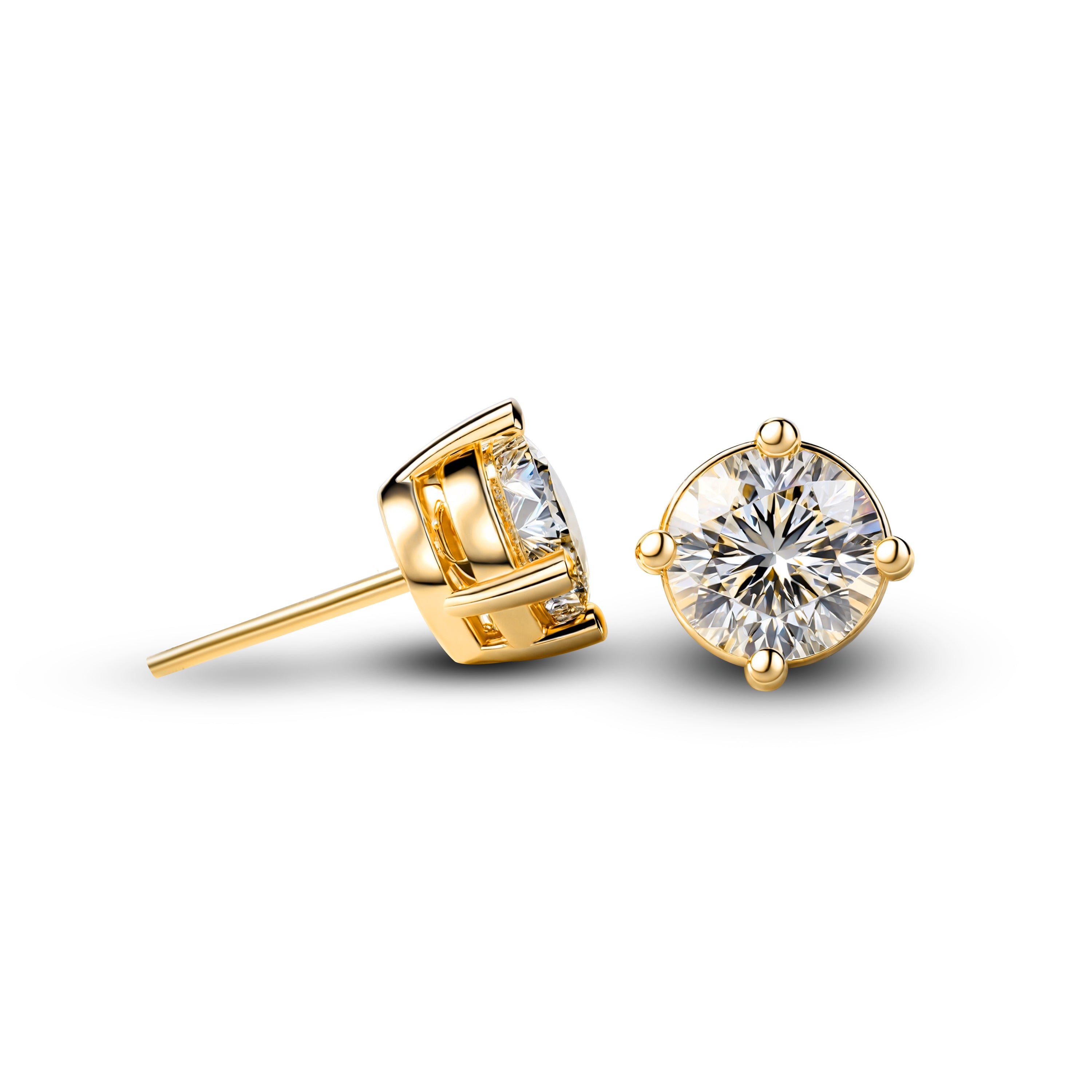 To My Beautiful Wife | Round Cut Moissanite Earrings | Gift For Her