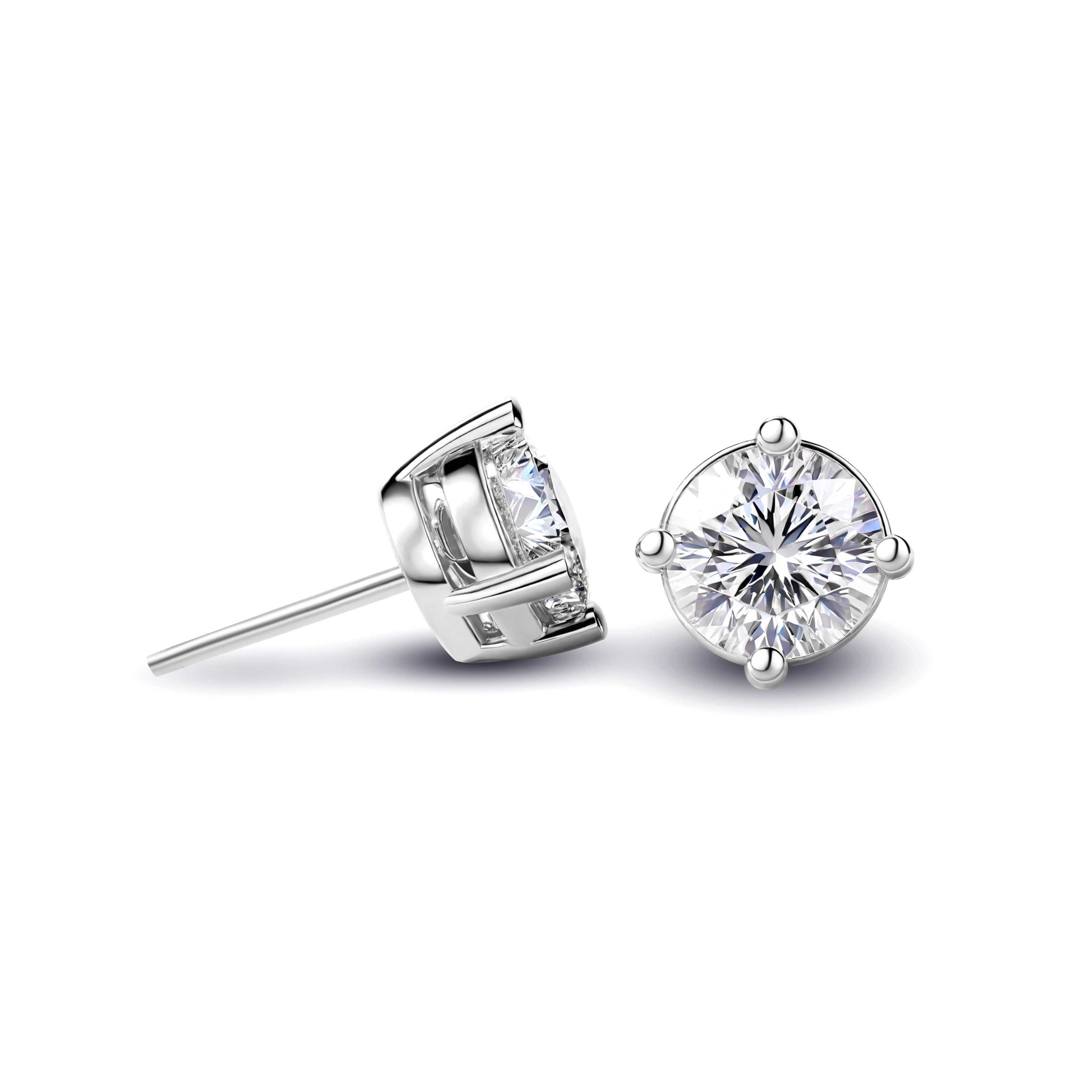 To My Beautiful Wife | Round Cut Moissanite Earrings | Gift For Her