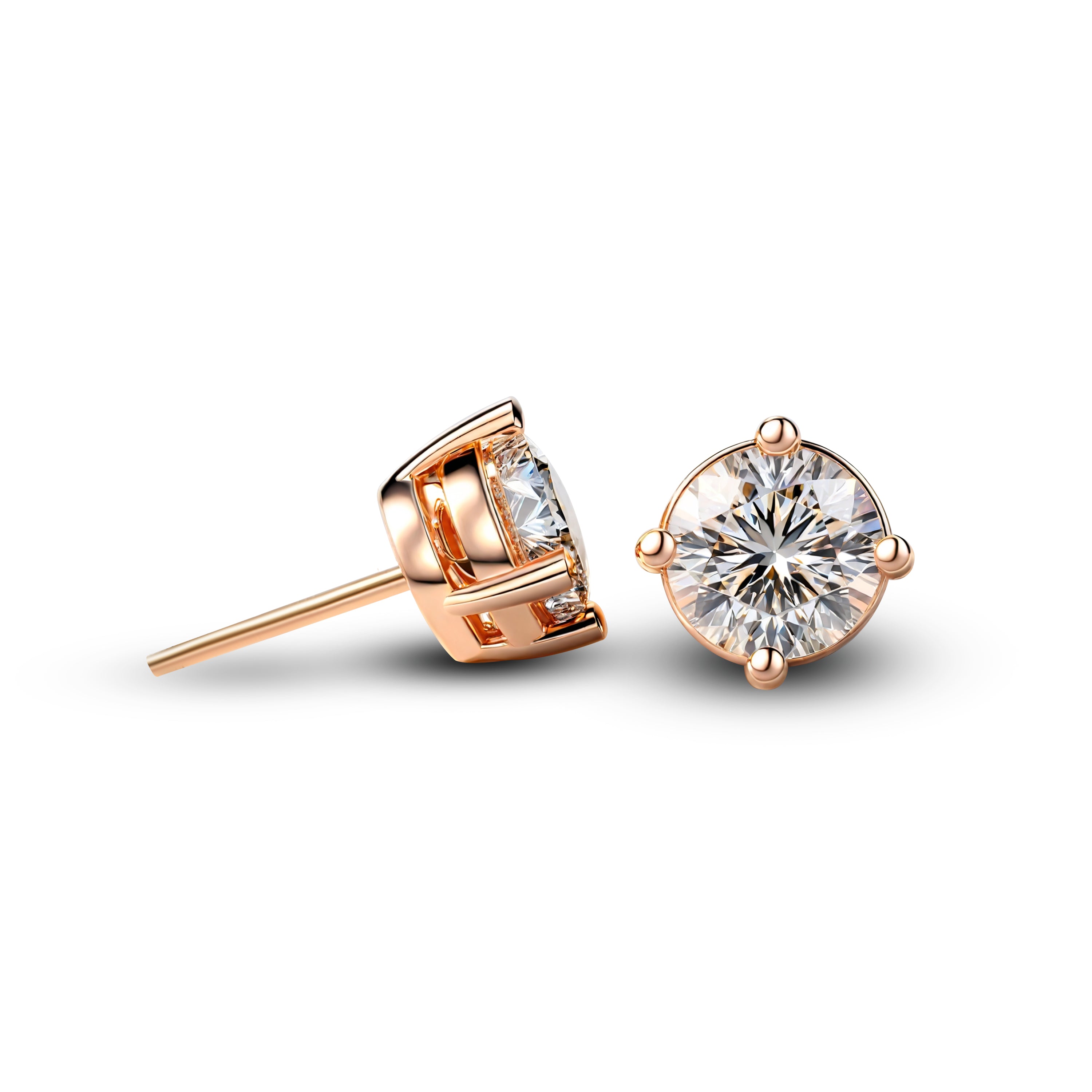 To My Beautiful Wife | Round Cut Moissanite Earrings | Gift For Her