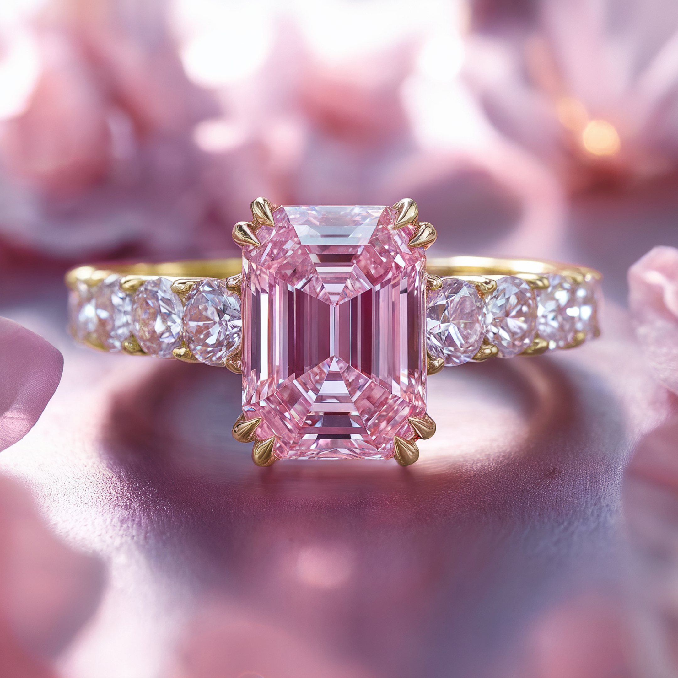 La Bague Camilla, Moissanite Rose 1CT