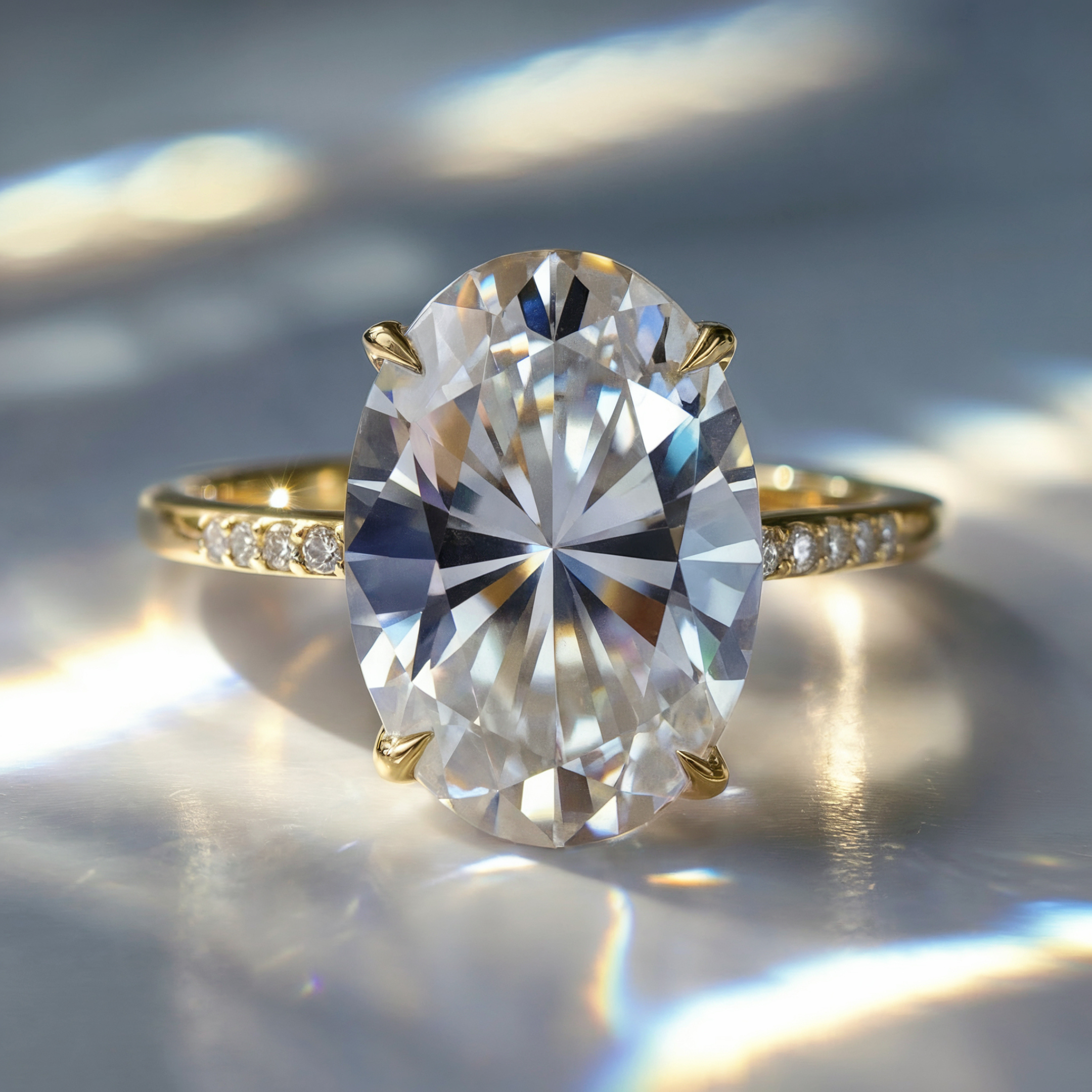 La bague Moissanite 5CT Opaline