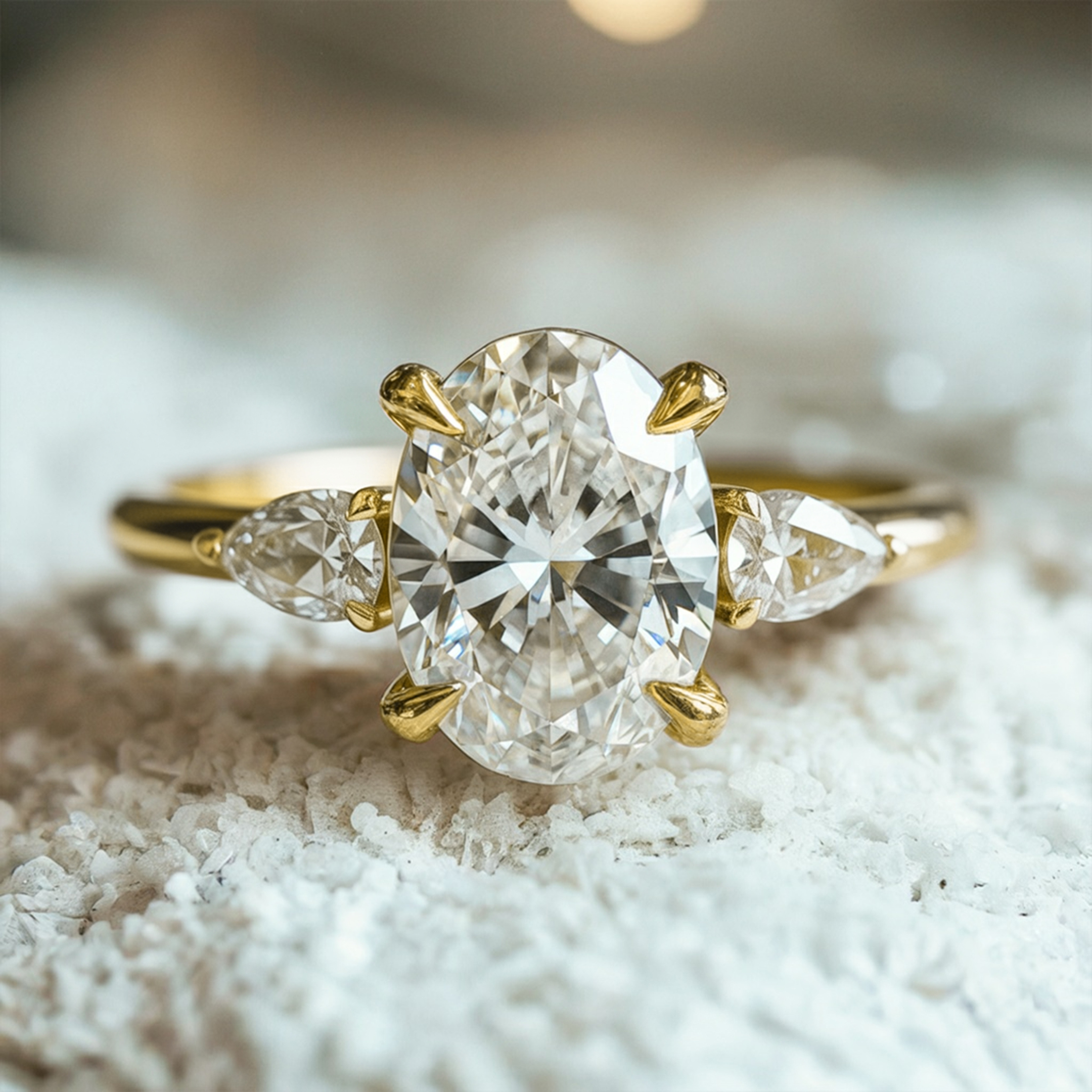 La Célestine - Bague Moissanite Trois Pierres