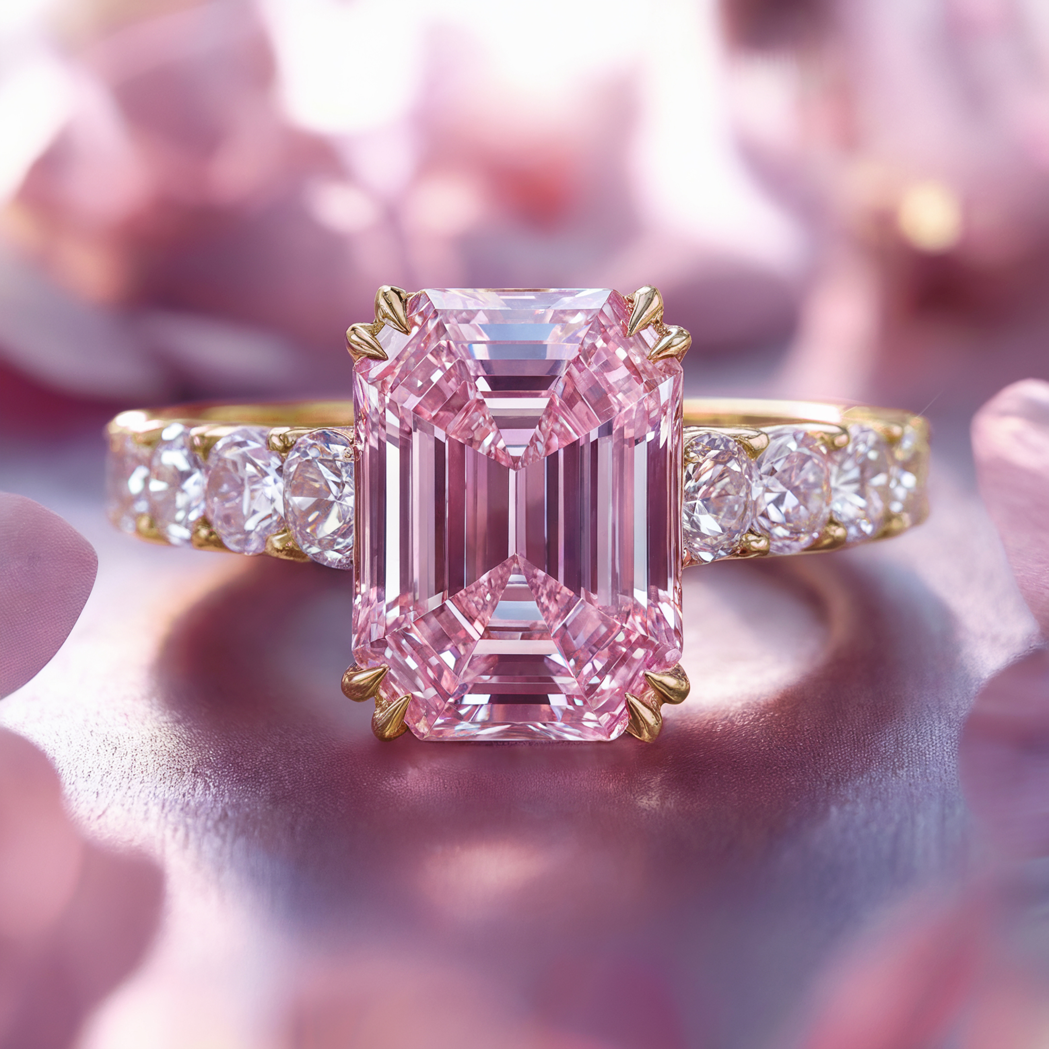 La Bague Camilla, Moissanite Rose 2CT