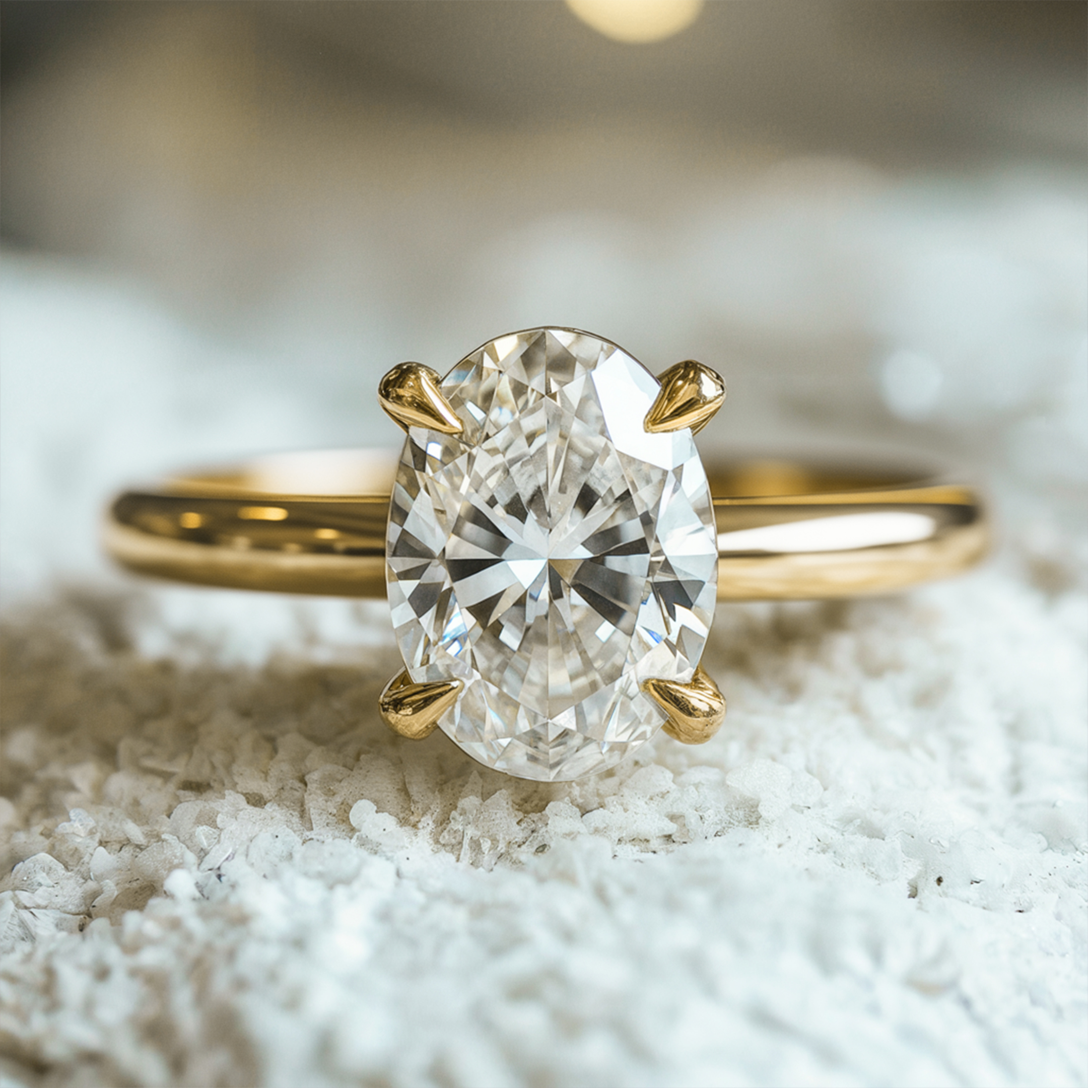 La Célestine - Bague Solitaire Moissanite
