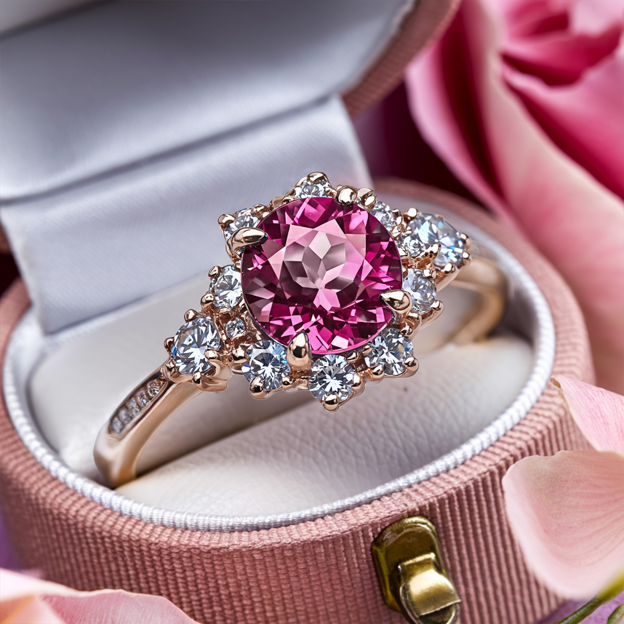La Bague Bethany - Moissanite Rose
