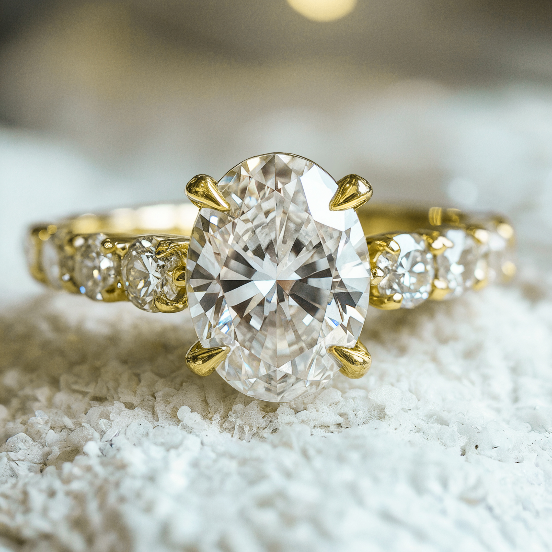 La bague Célestine, Moissanite 3CT