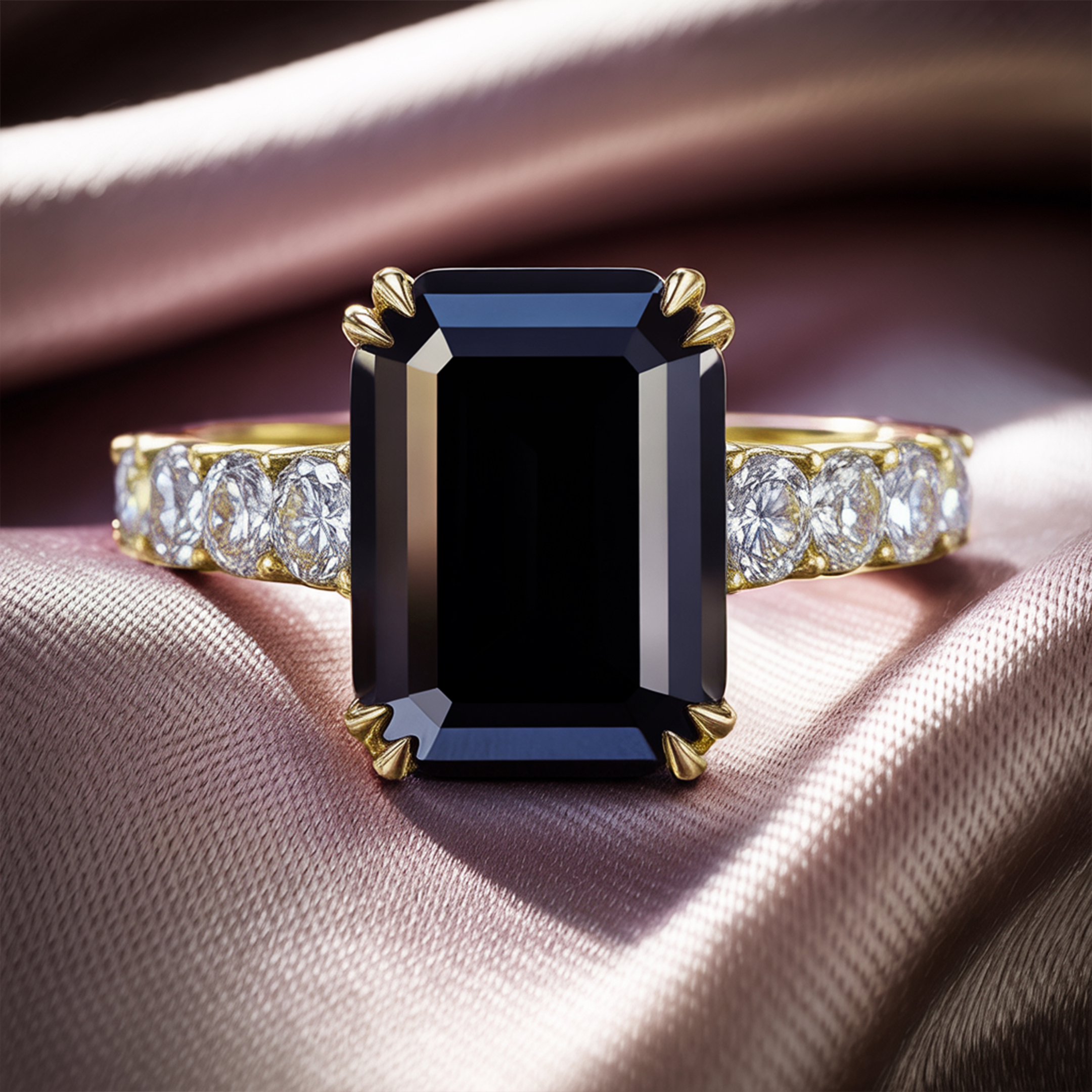 La Bague Camilla - Moissanite Noire
