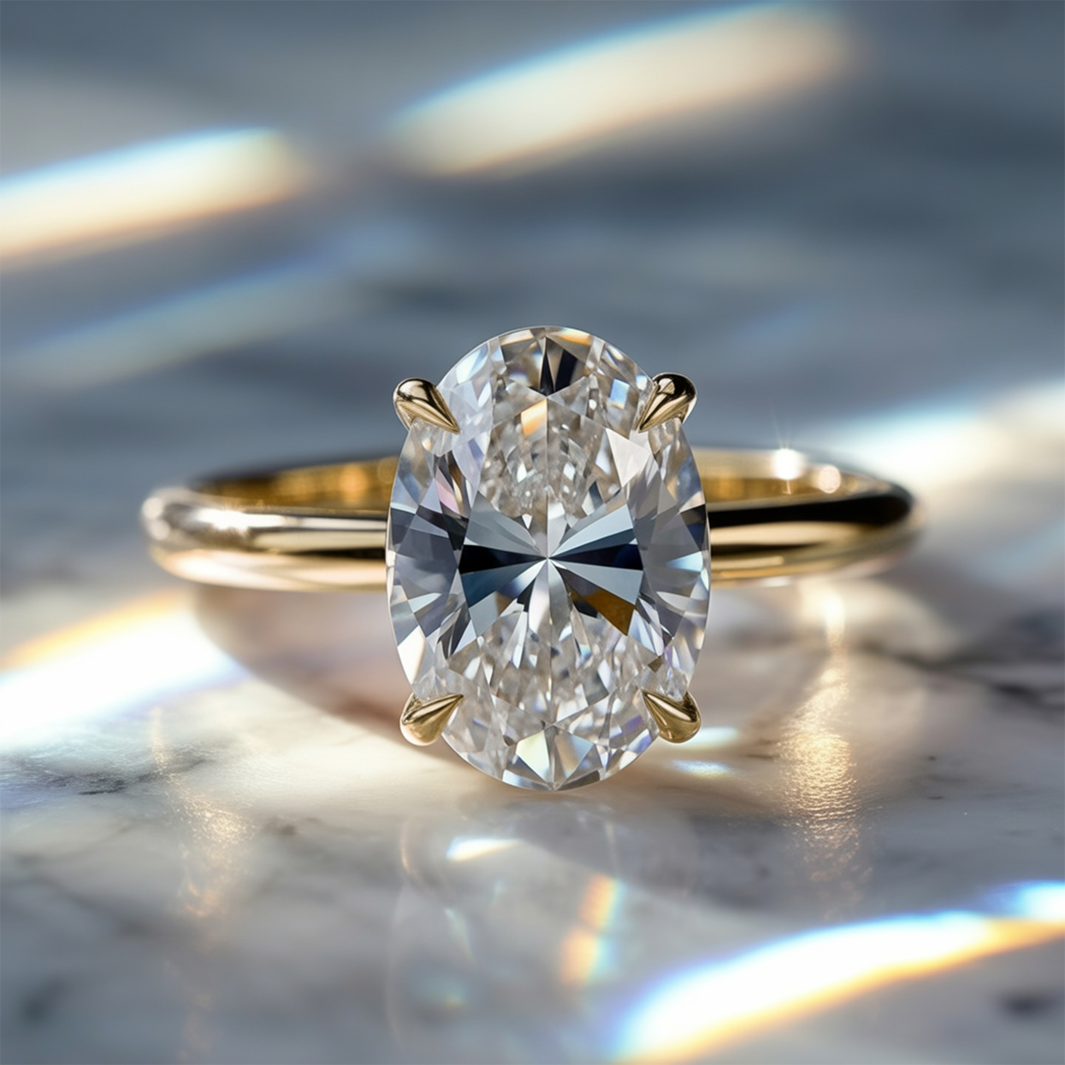La Opaline - Bague Solitaire Moissanite
