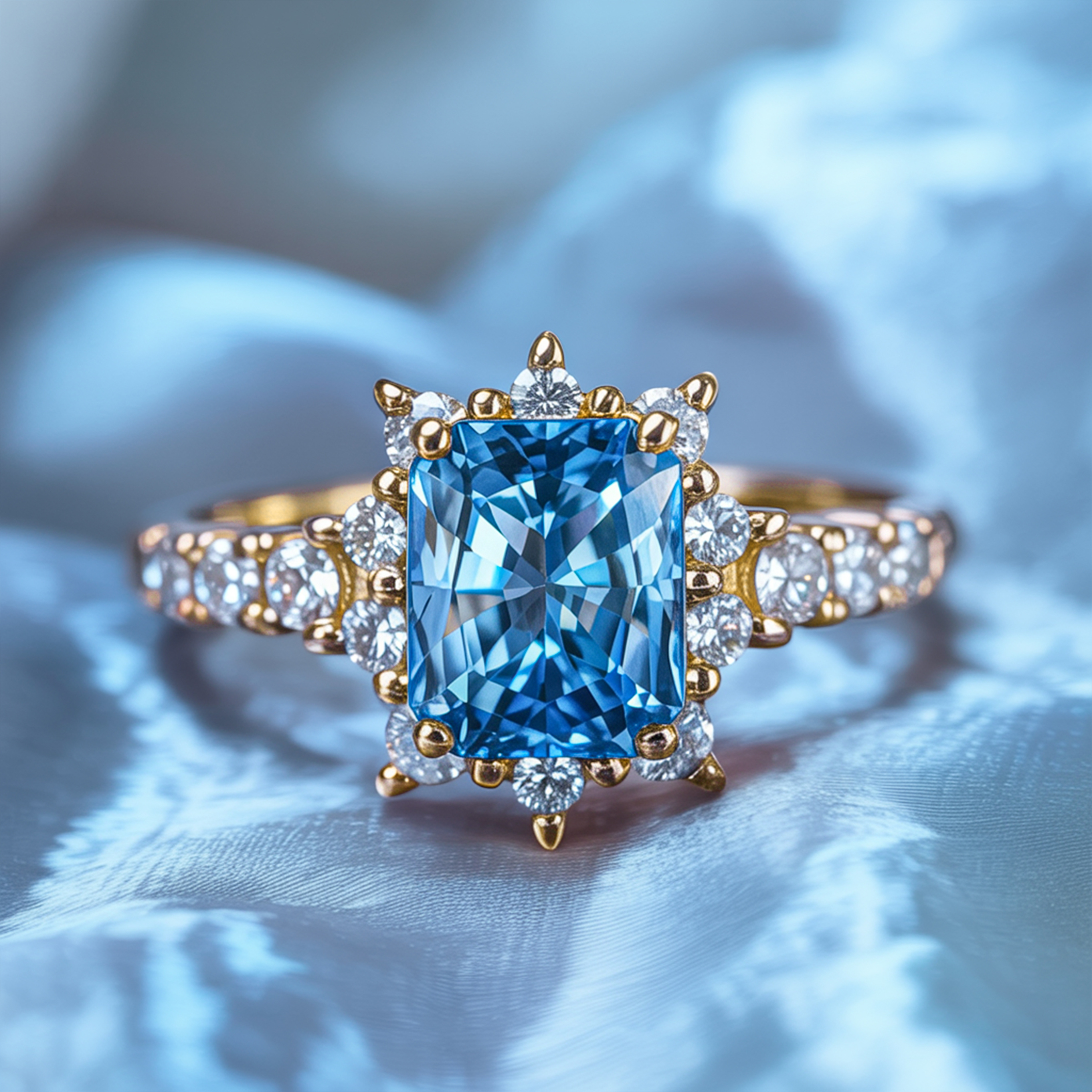 The Caterina Radiant Cut Moissanite Ring