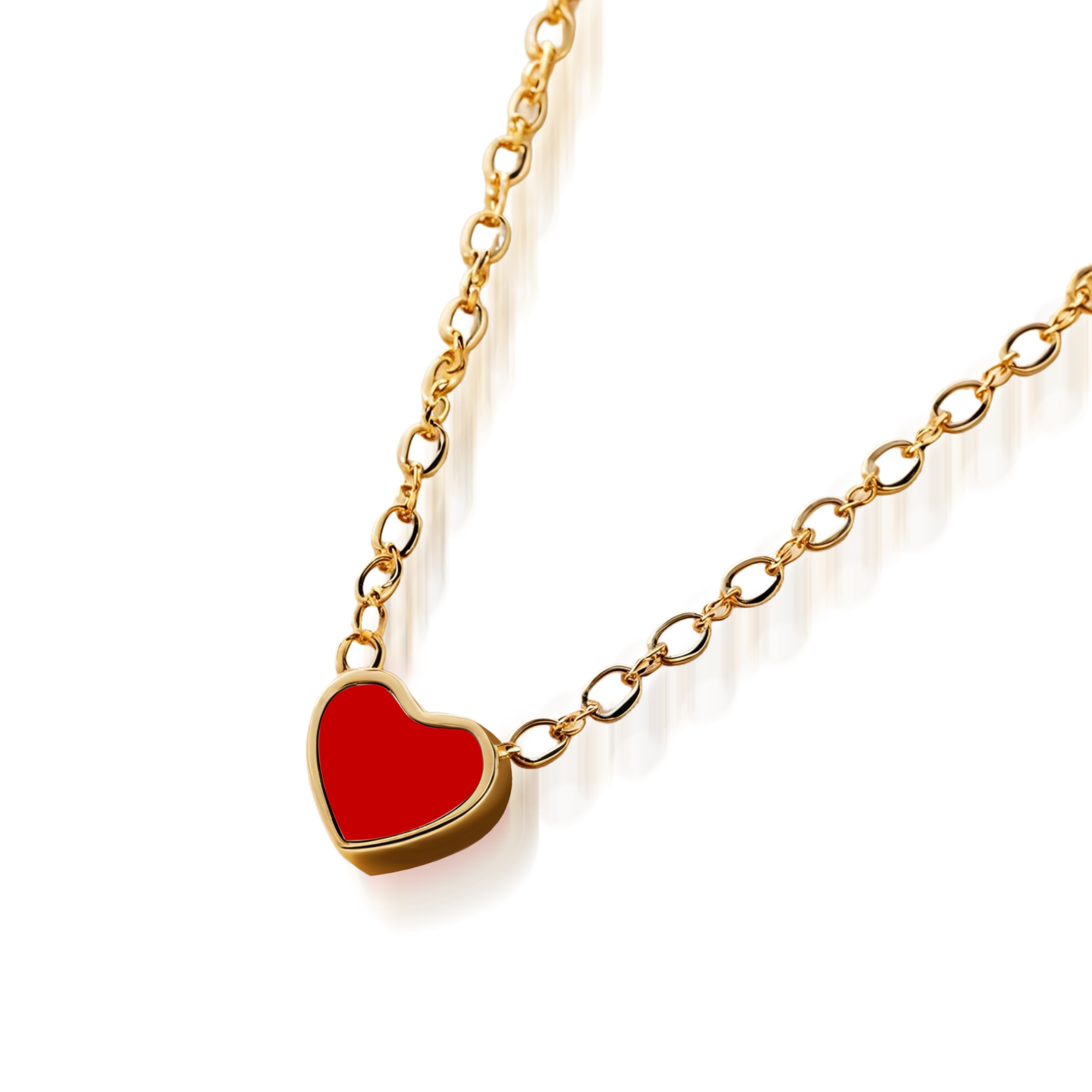 Collier Cœur Rouge, Élégance Pure