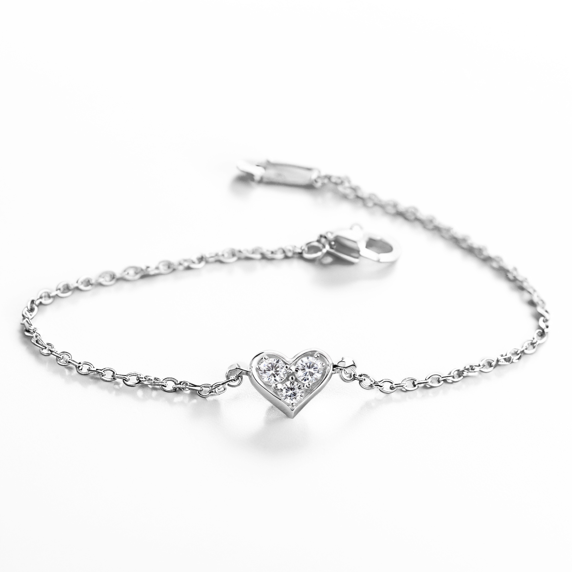 Bracelet Cœur Miniature Triple Diamant