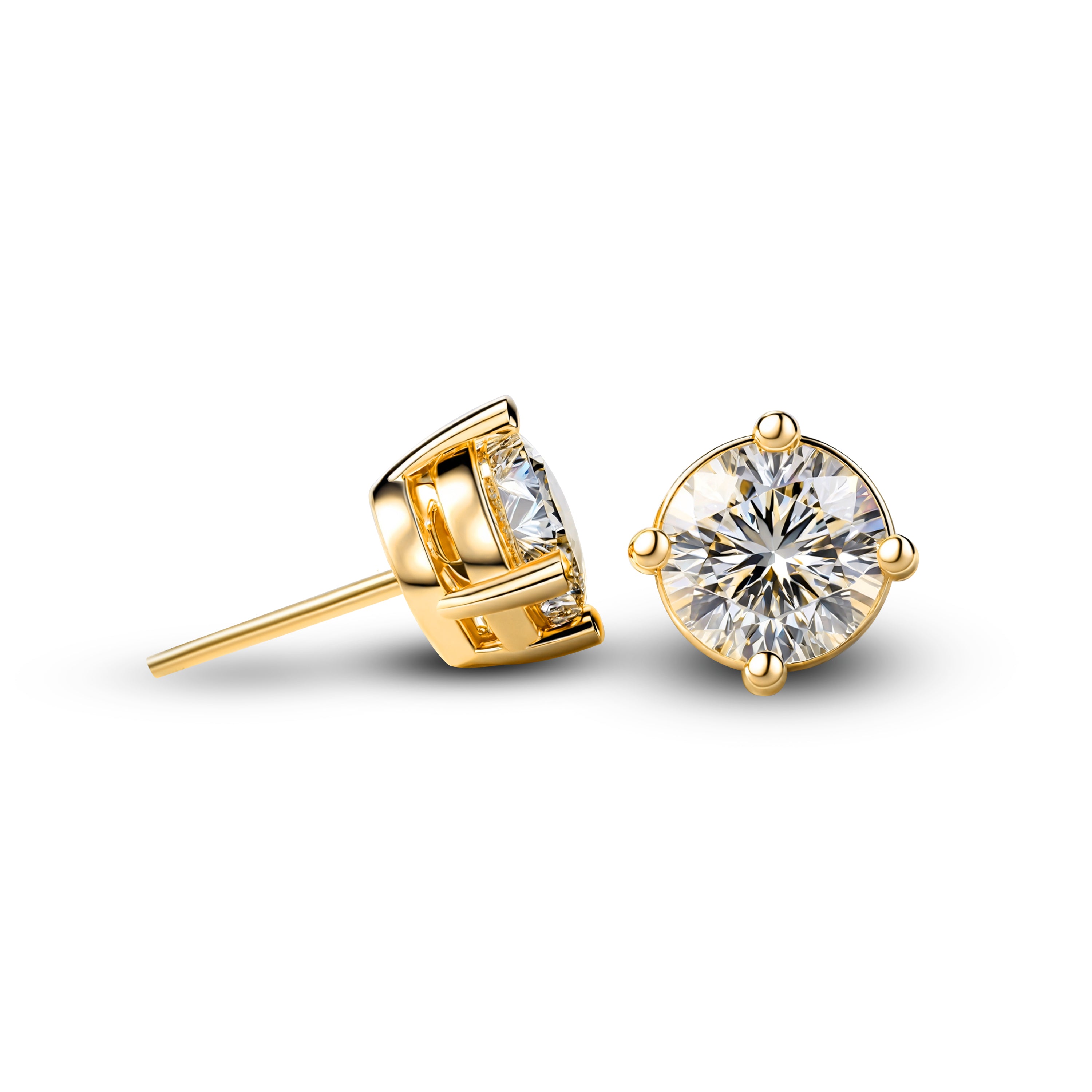 To My Beautiful Wife | Round Cut Moissanite Earrings | Gift For Her