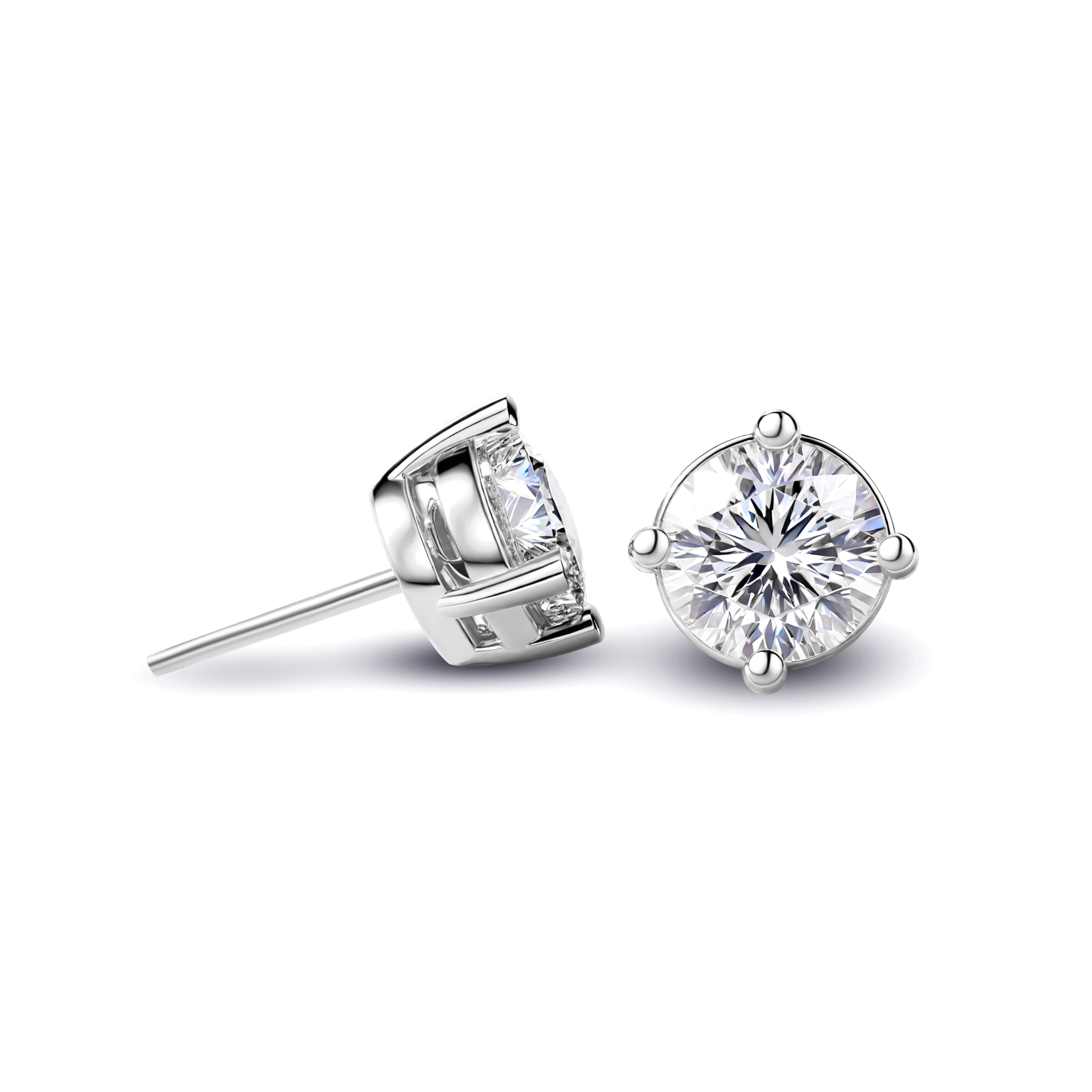 To My Beautiful Wife | Round Cut Moissanite Earrings | Gift For Her