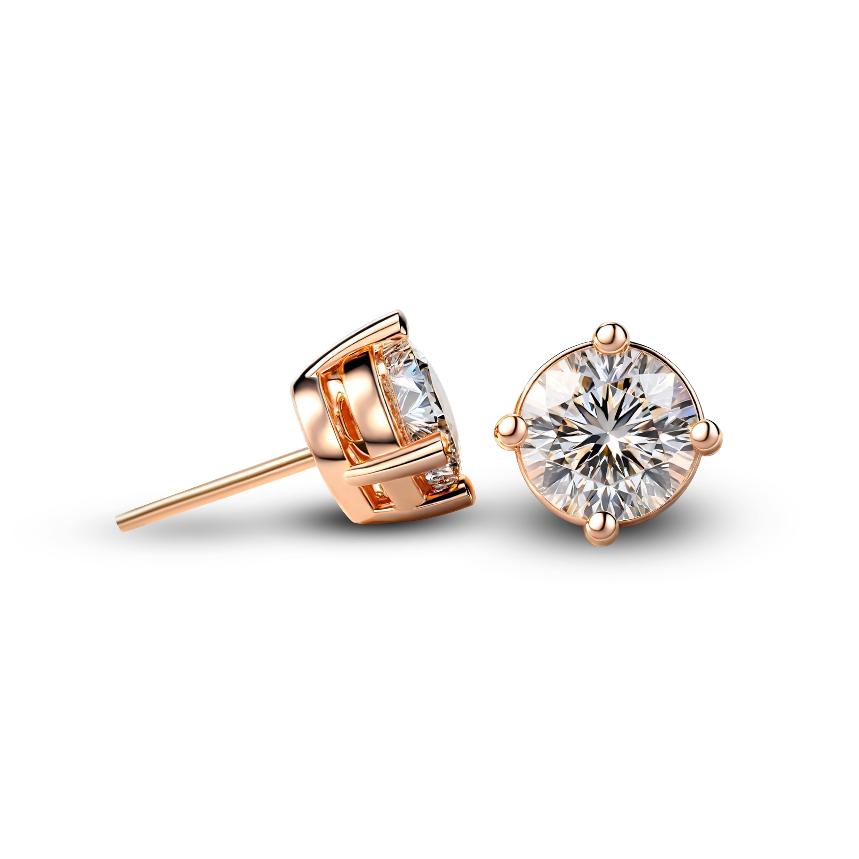 To My Beautiful Wife | Round Cut Moissanite Earrings | Gift For Her