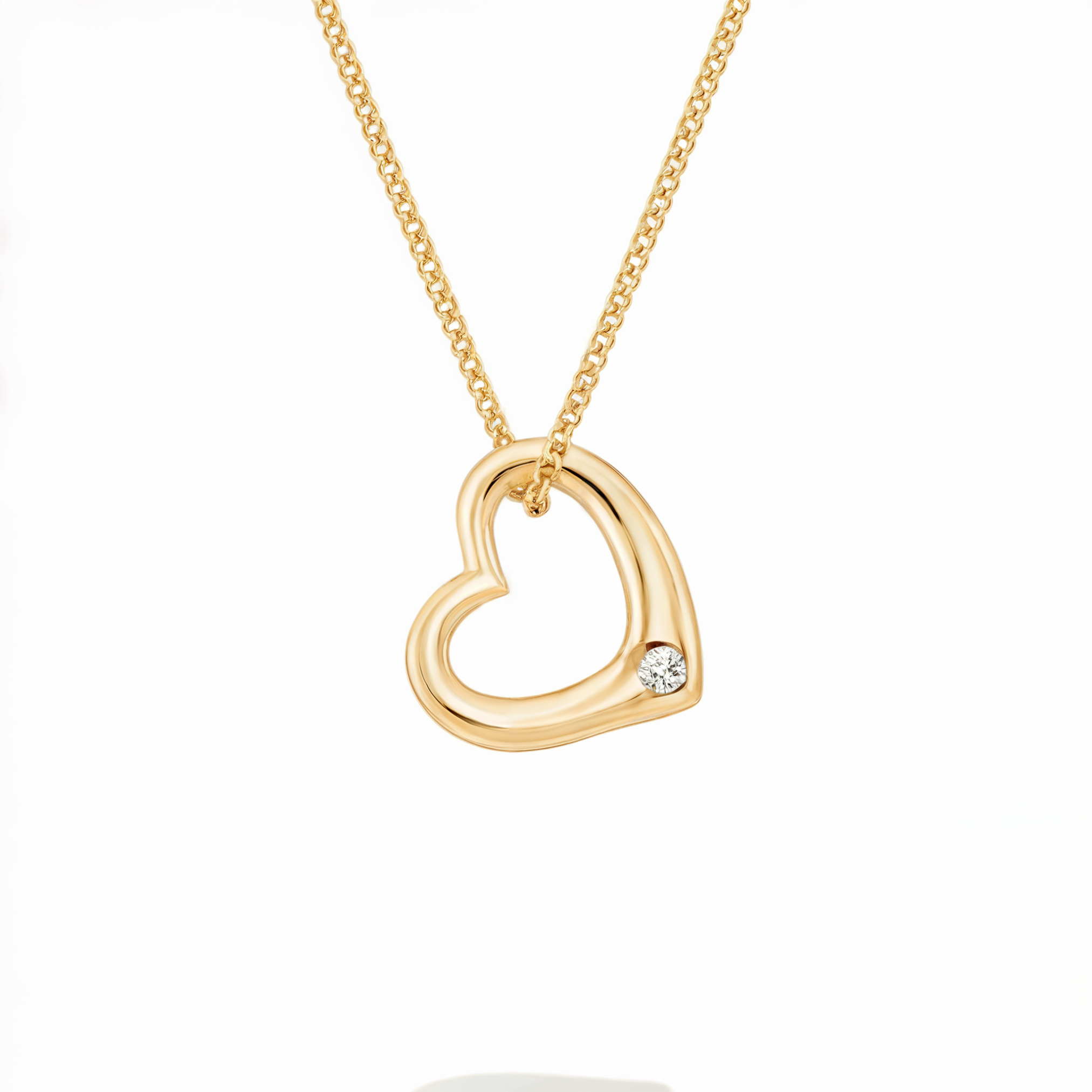 Collier Cœur Diamant Amour Éternel