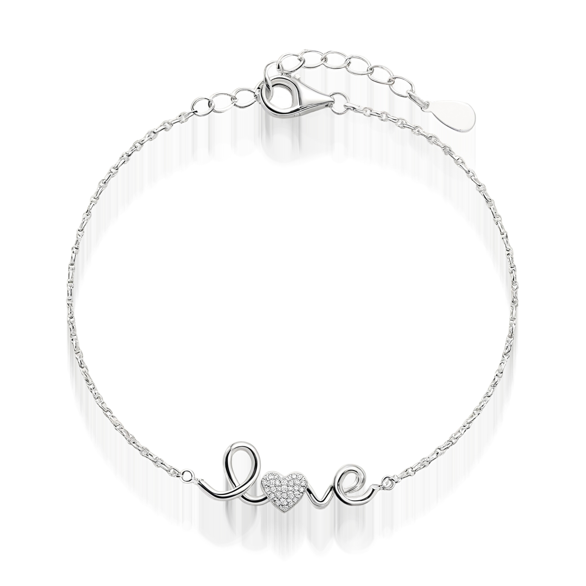 Bracelet d'amour incrusté de diamants