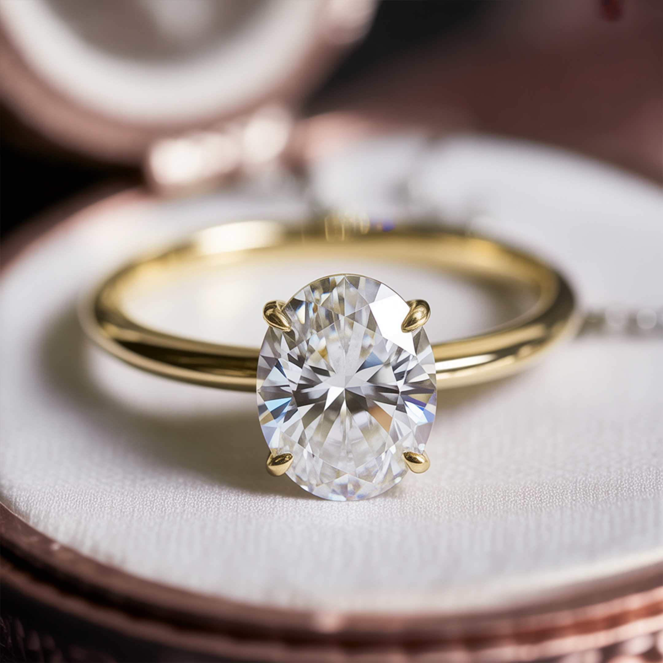 The Luna - Solitaire Moissanite Ring
