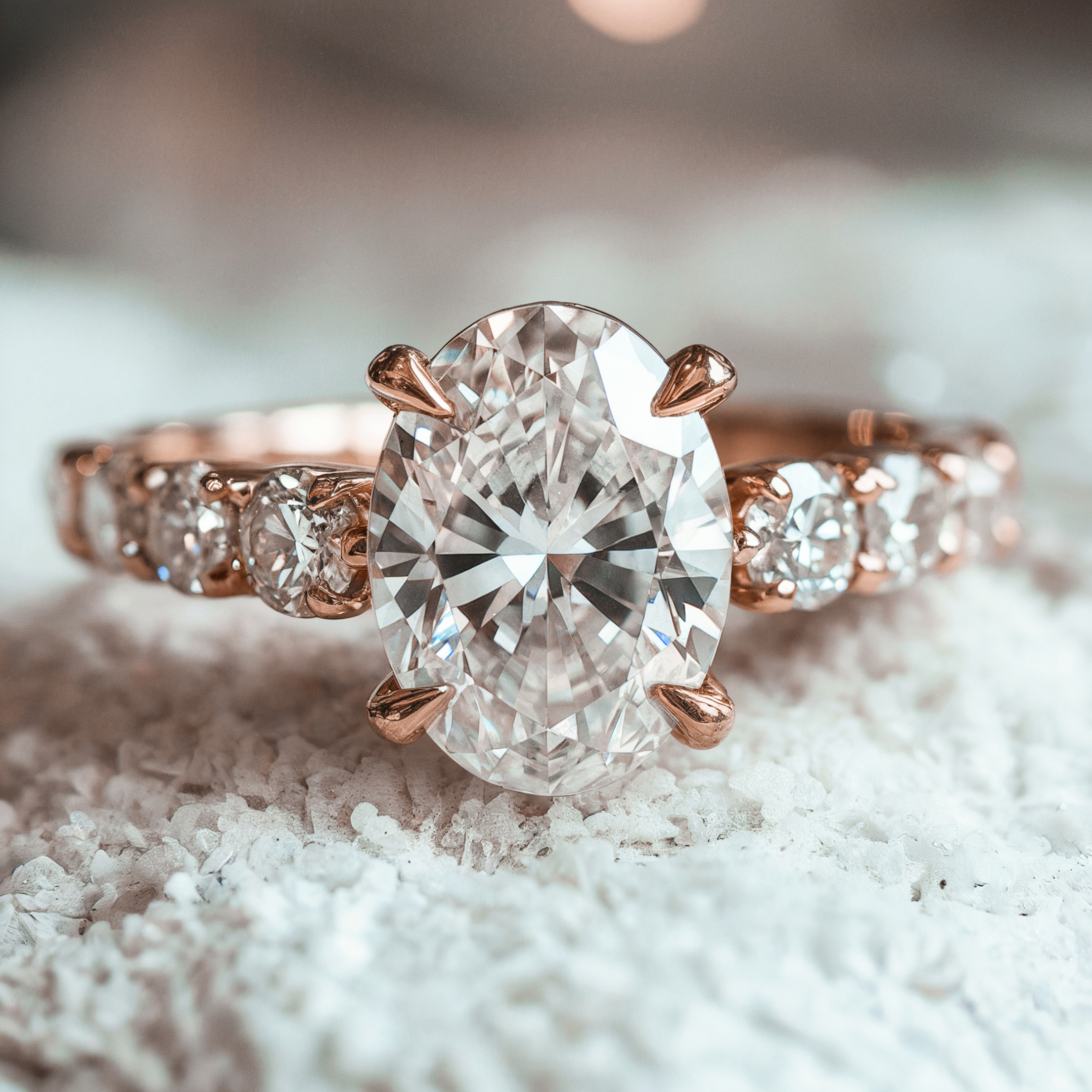 The Celestine 3CT Moissanite Ring