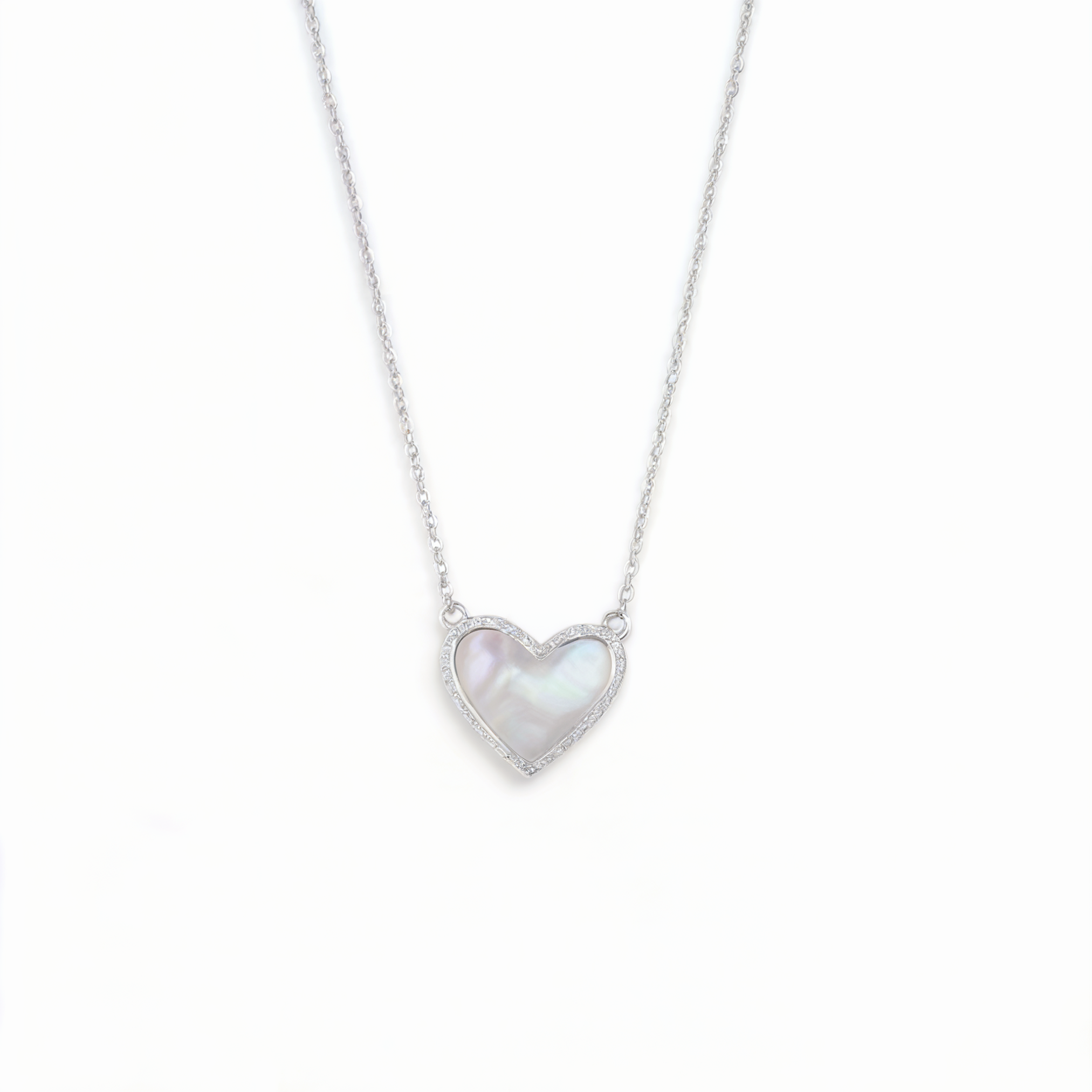 Collier avec Pendentif Coeur Courbé