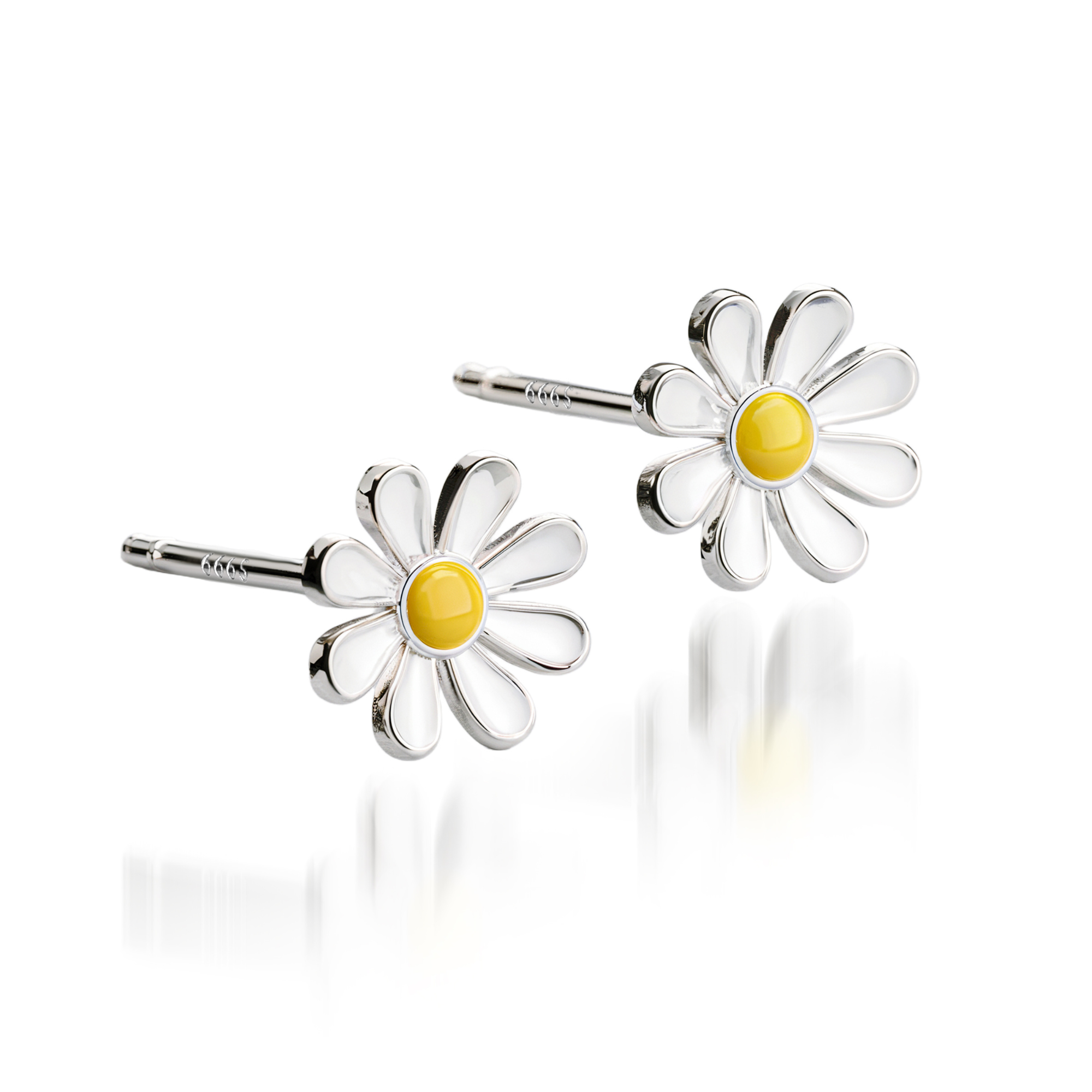 Clous d'oreilles classiques fleur