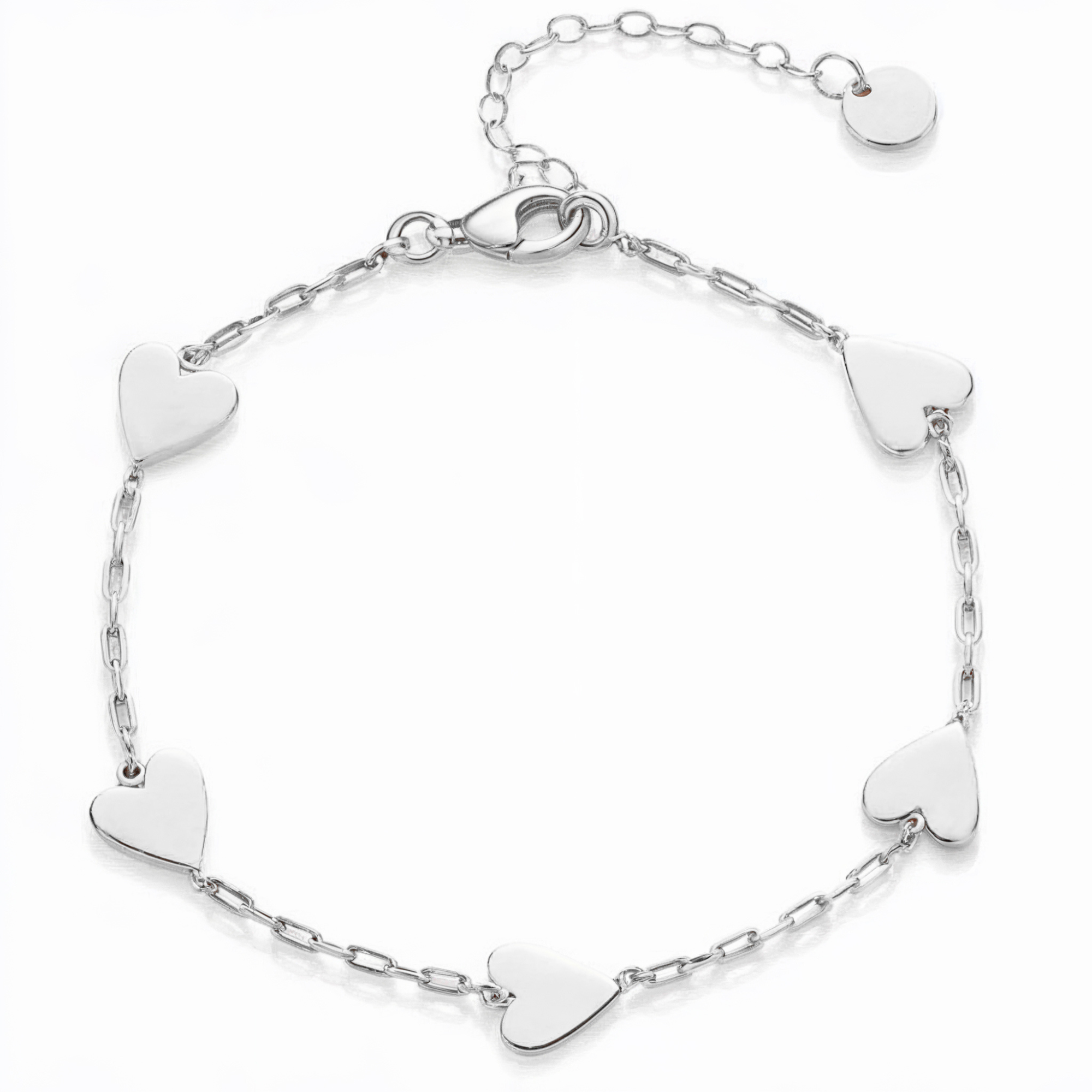 Bracelet Argent Breloque Cœur Délicat