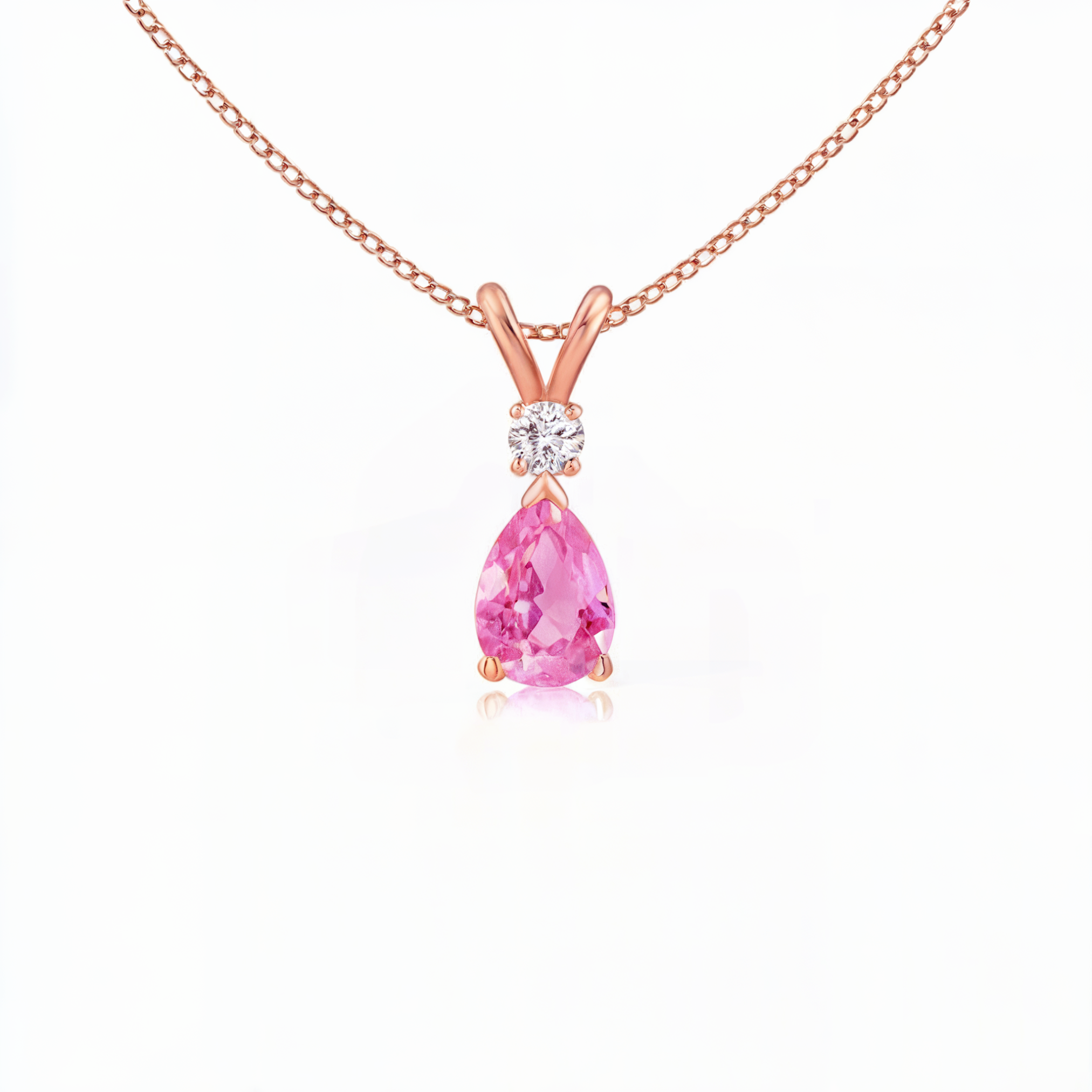 Collier Saint-Valentin Goutte Rose