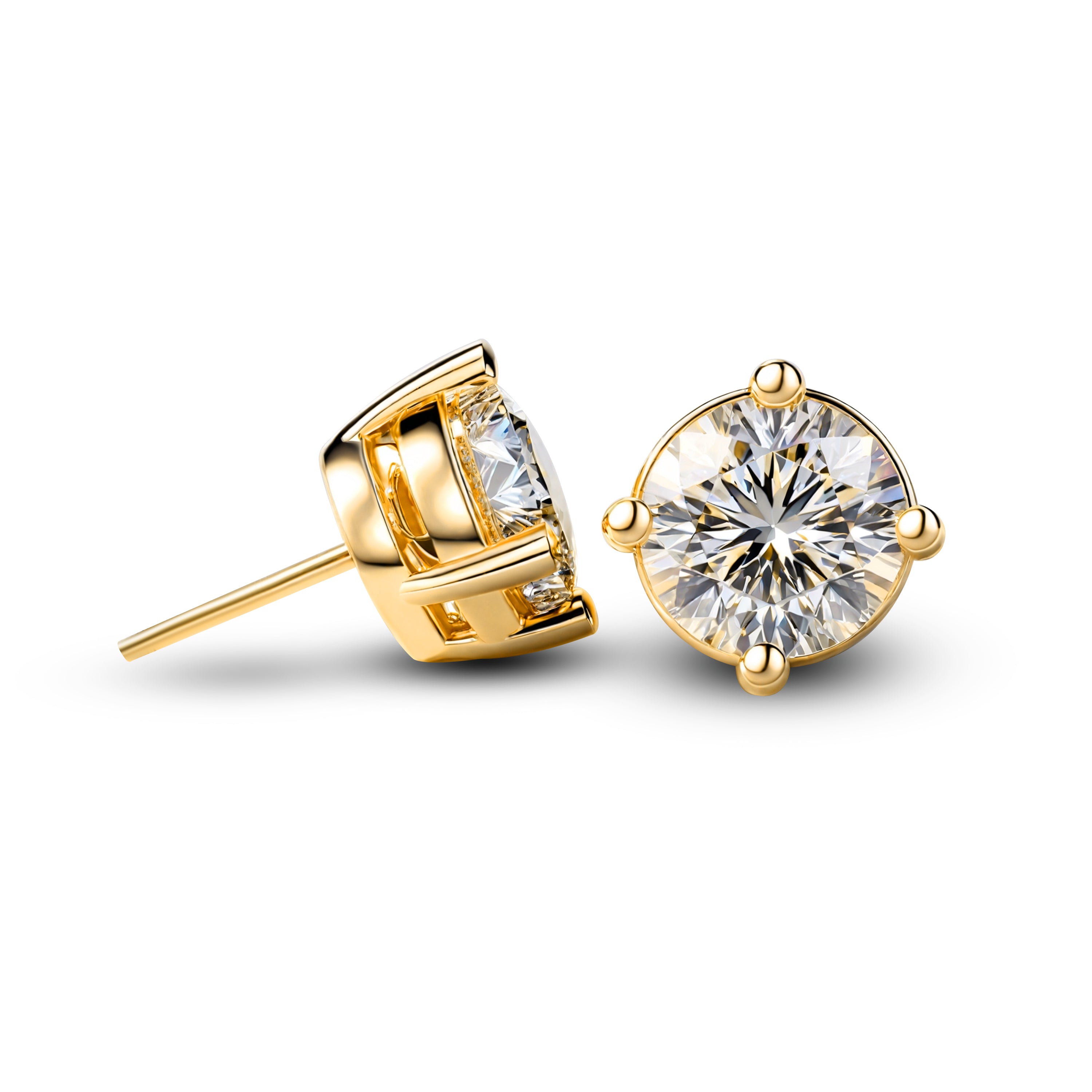 To My Beautiful Wife | Round Cut Moissanite Earrings | Gift For Her