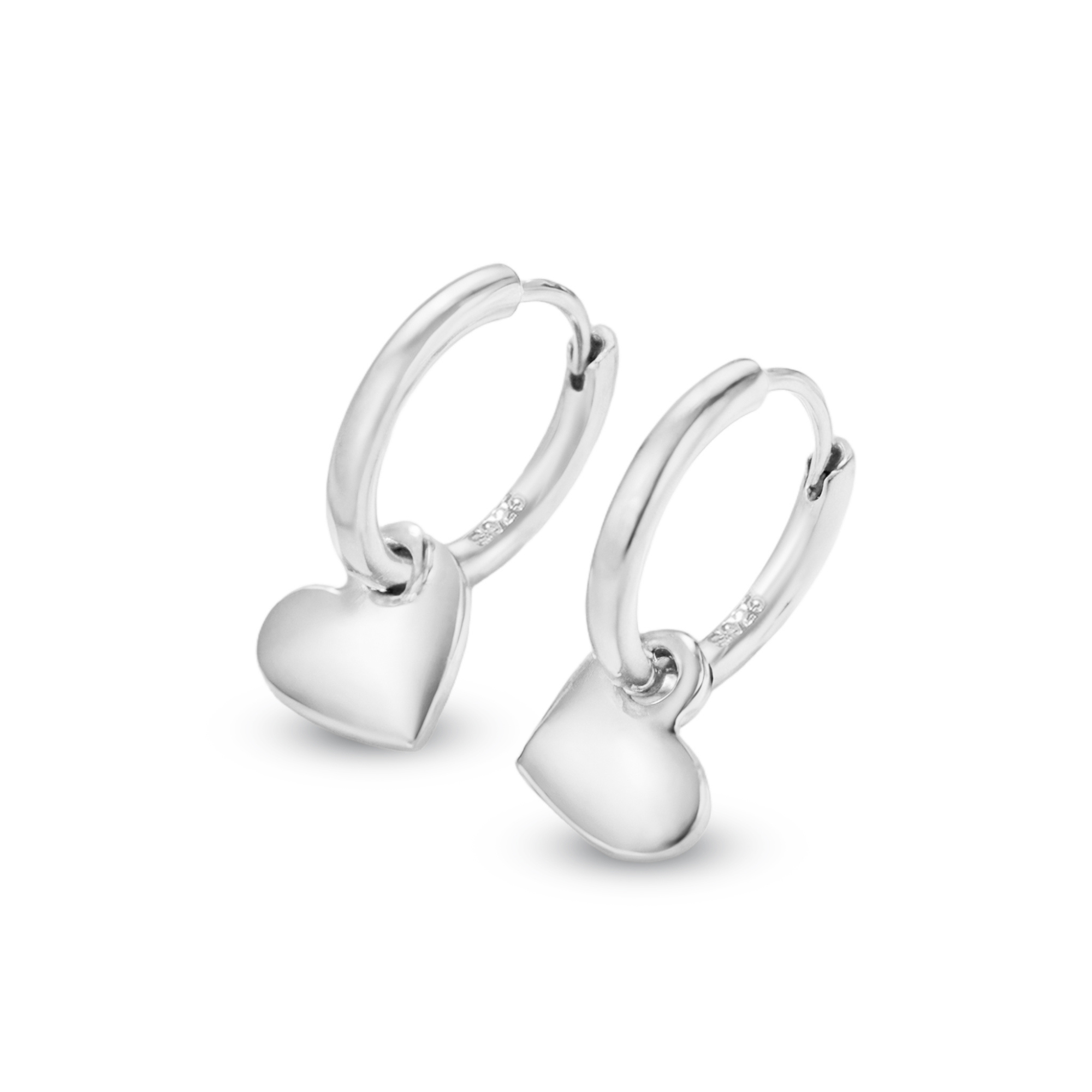Boucles d'oreilles créoles cœur classiques