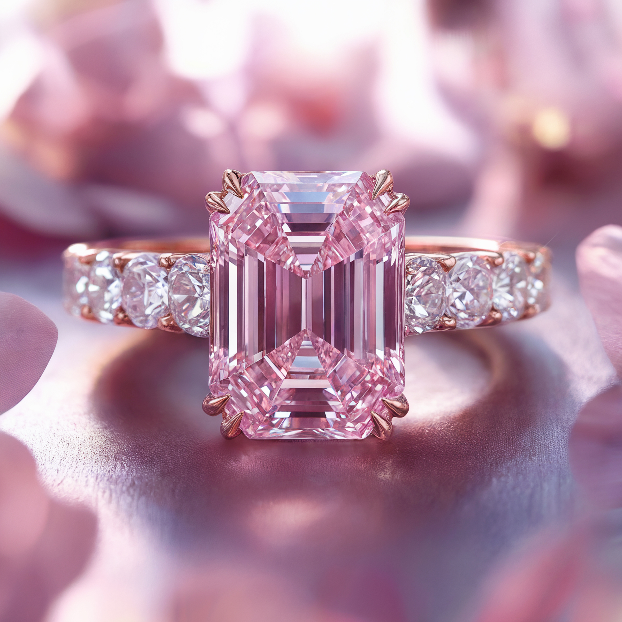 The Camilla 2CT Pink Moissanite Ring