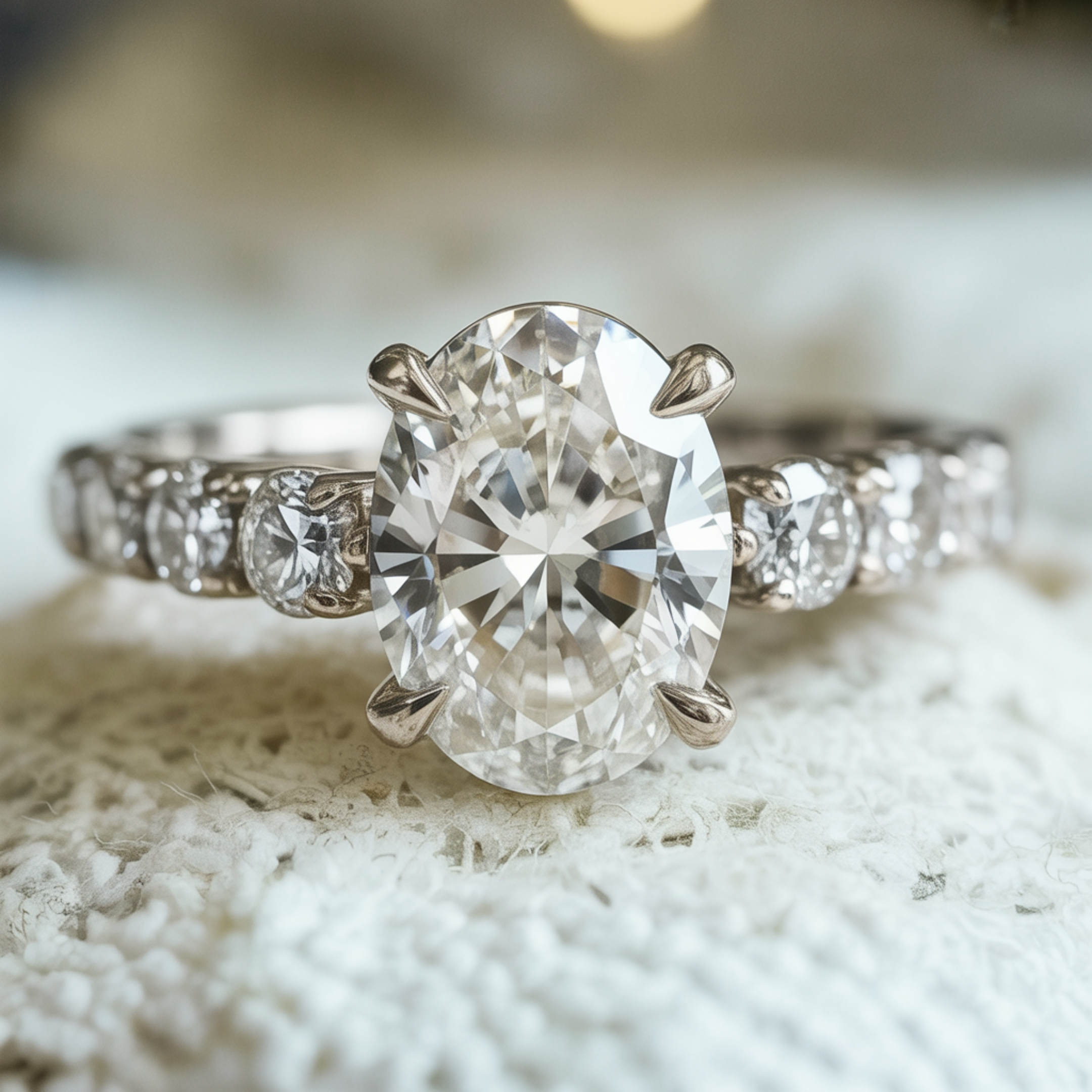 The Celestine 3CT Moissanite Ring