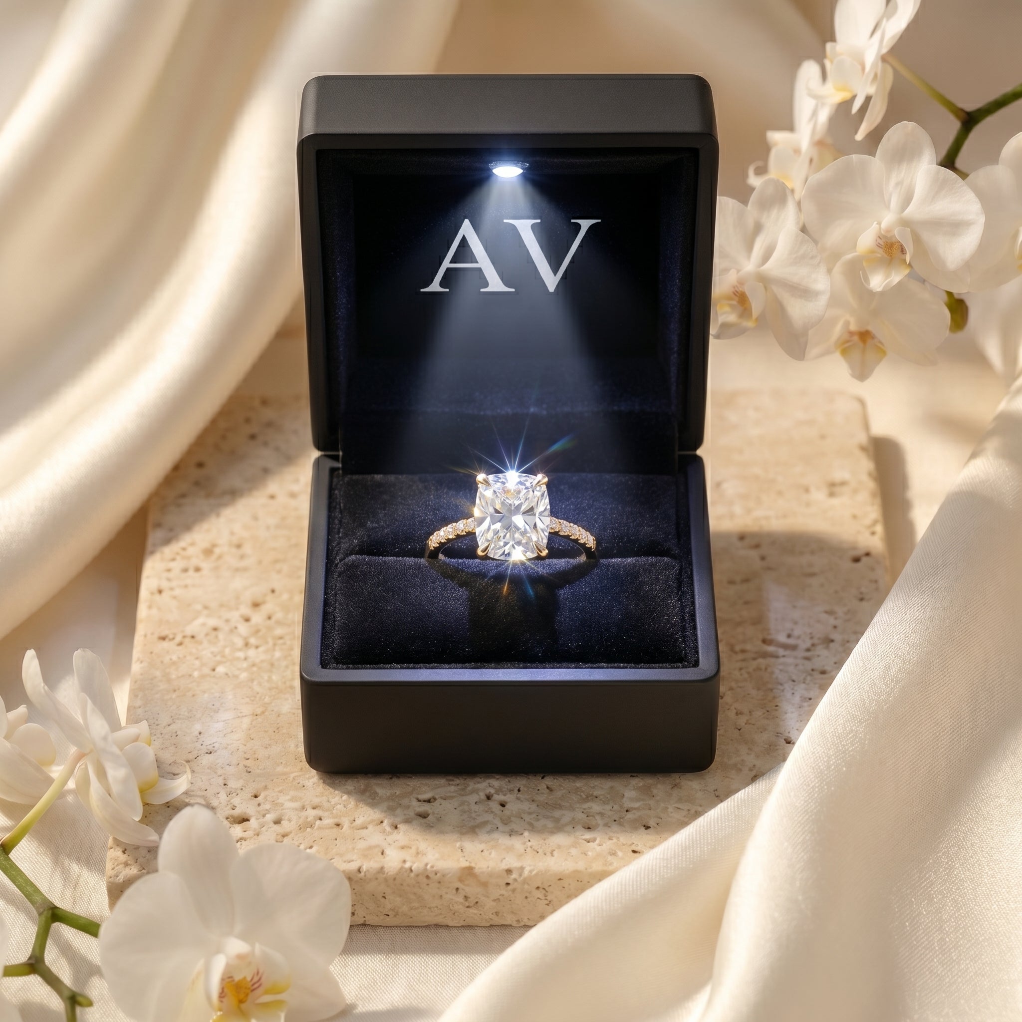 AI0009-CSR-2CT-PAVE-SOLIT - Premium LED Gift Box Presentation