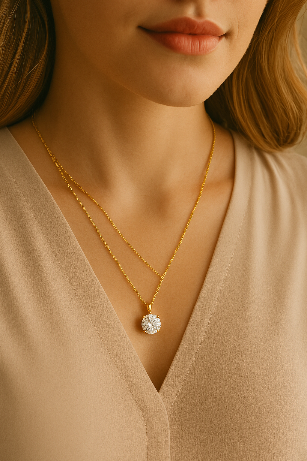 Ensemble de colliers solitaire superposés pour femmes - Argent Sterling S925