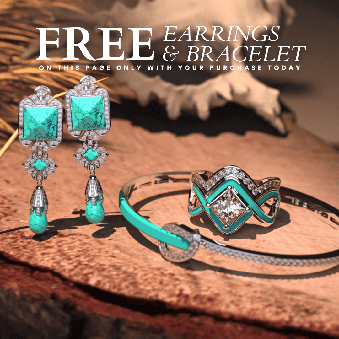 L'Ensemble Océan : Bague Best-Seller + bracelet & boucles d'oreilles GRATUITS - Argent Sterling S925