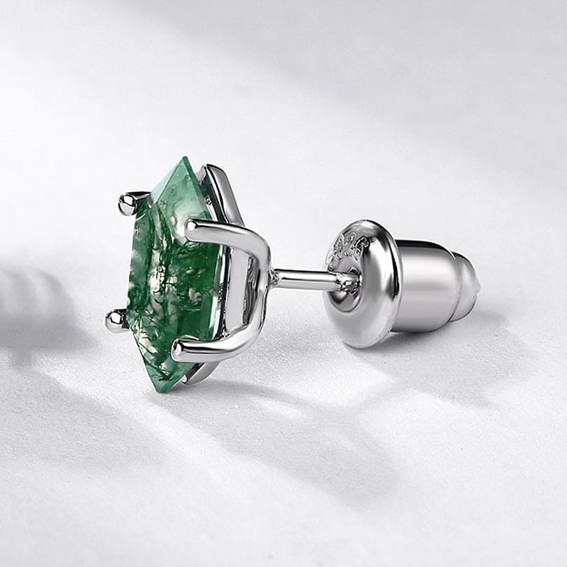 To My Beautiful Mom | Moss Agate Earrings | From Son