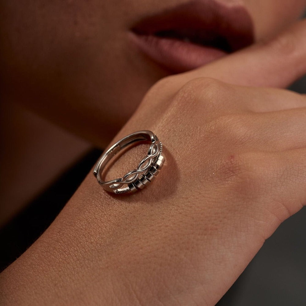 Bague Anti-Stress Sérénade Apaisante - Argent Sterling