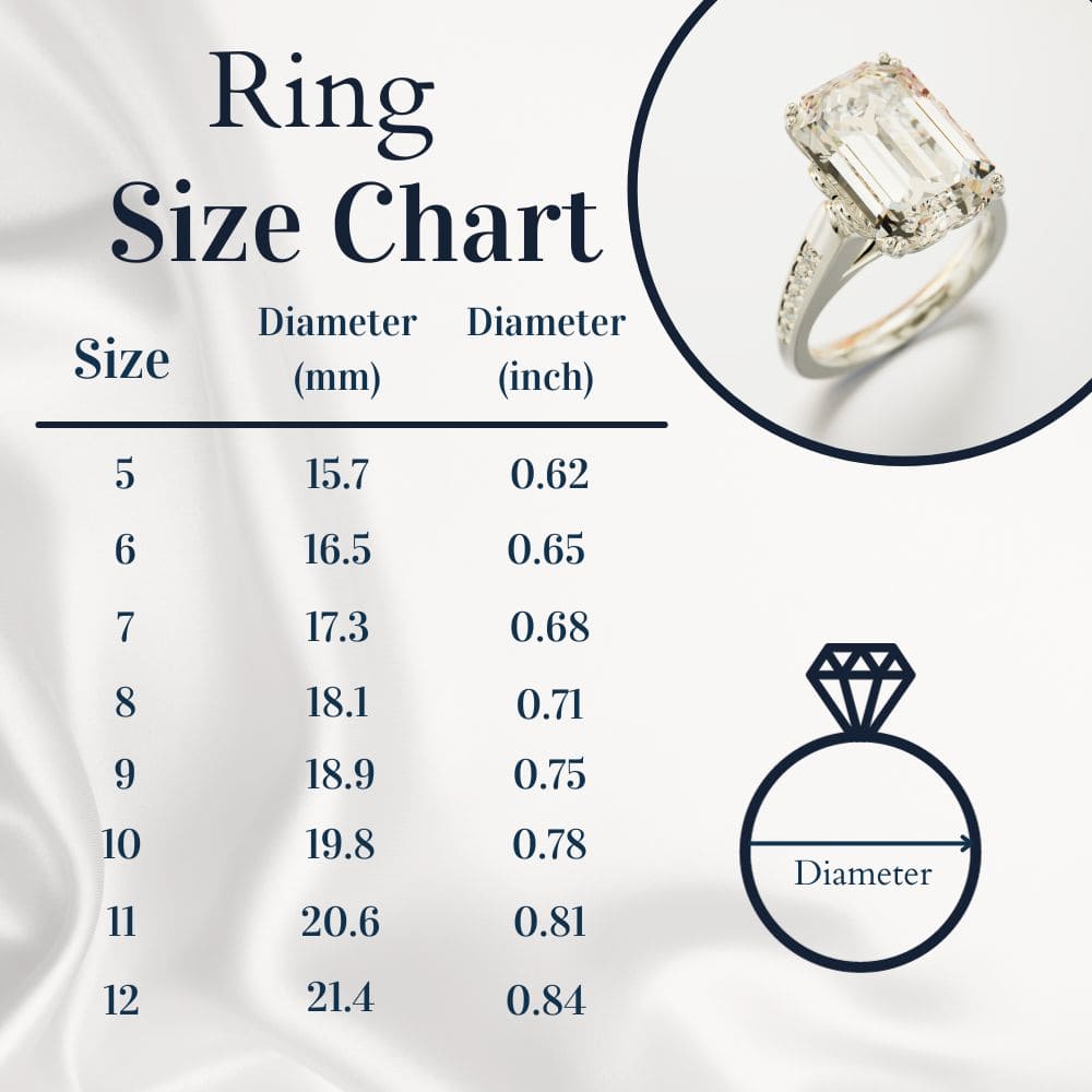Crystal Dream: Emerald-Cut Diamond Ring - S925 Sterling Silver