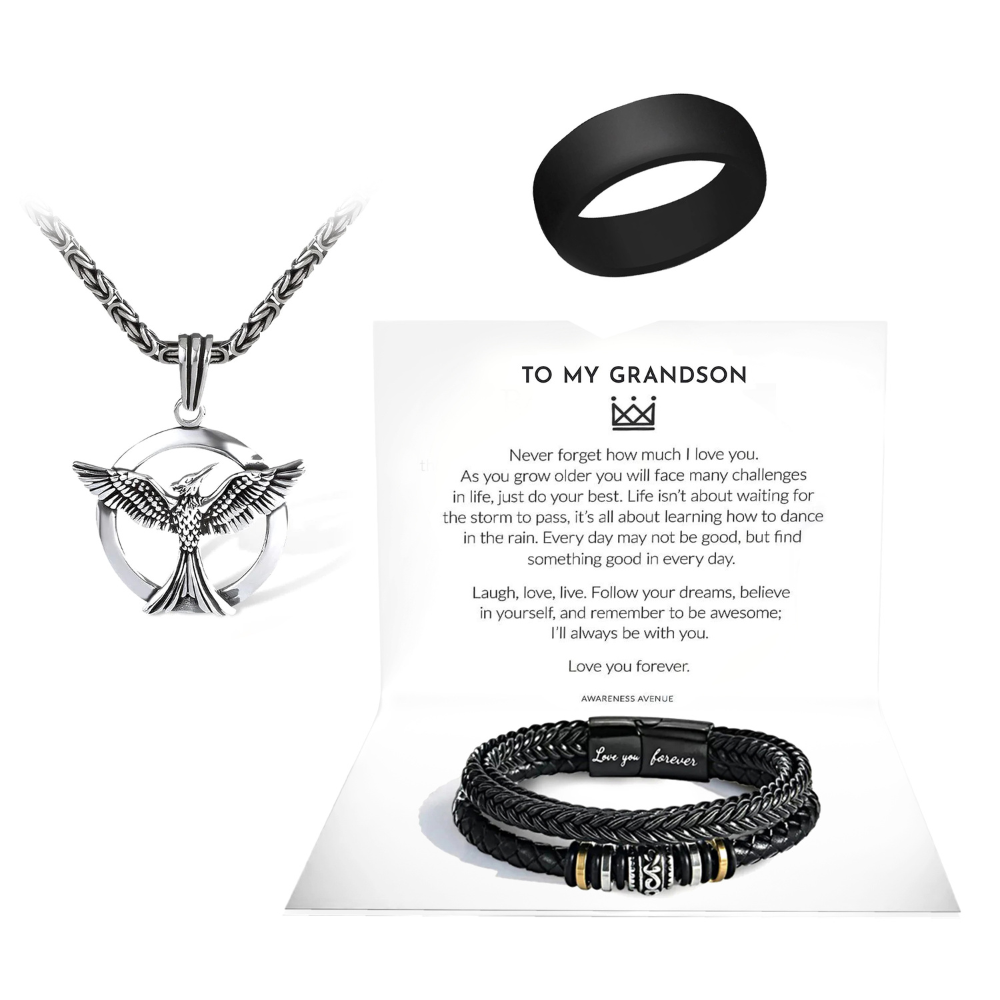 Pour mon petit-fils, coffret de bijoux cadeau "Je t'aimerai toujours"