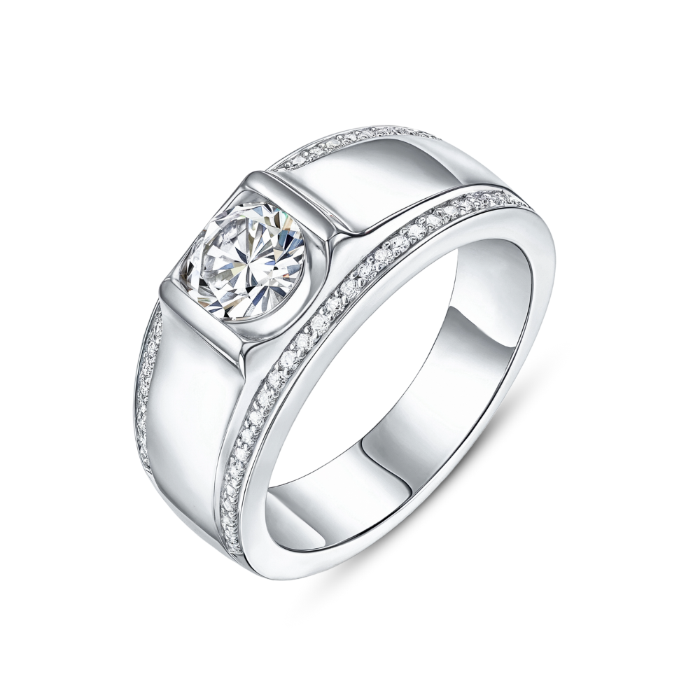 Alliance Homme Moissanite 1CT