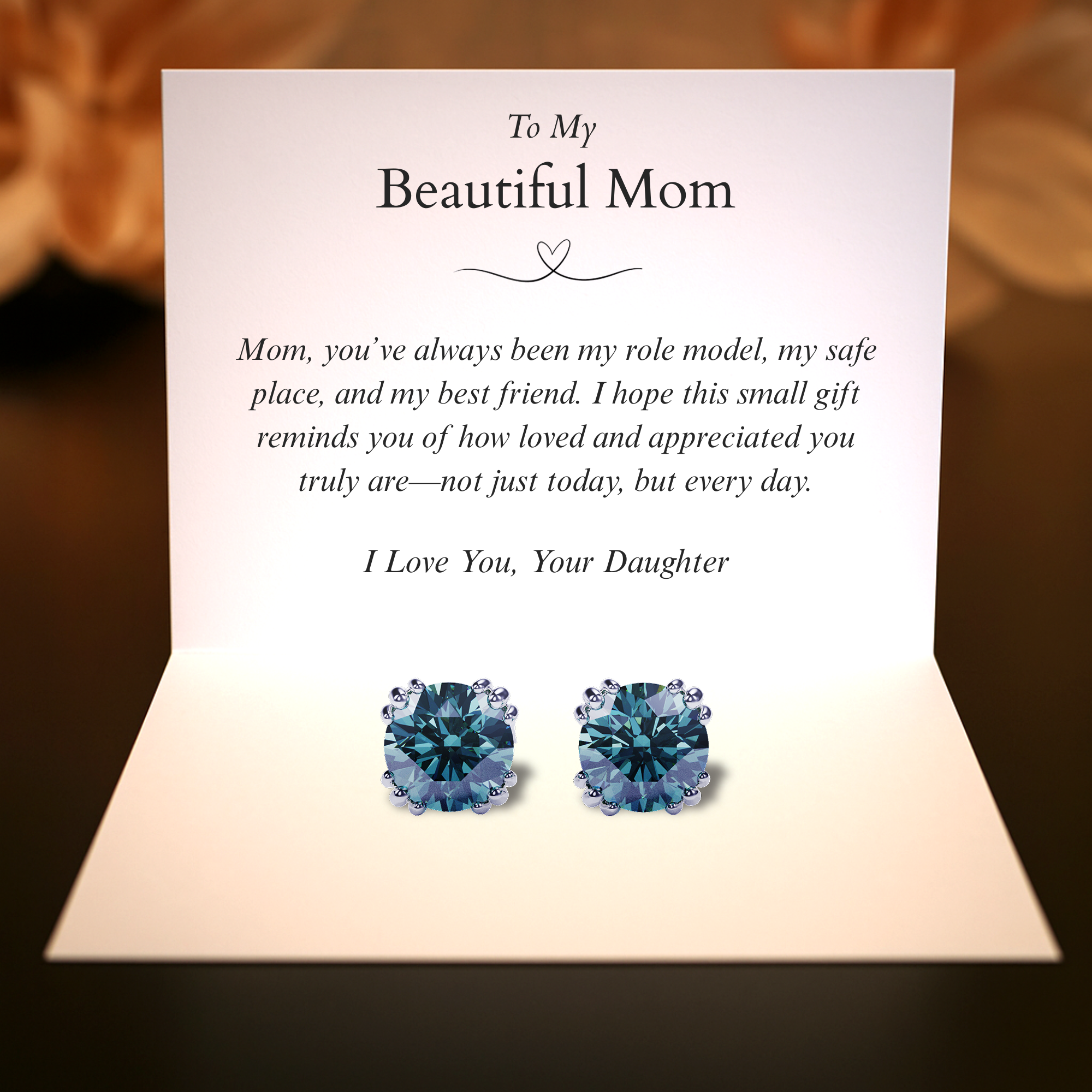 À ma merveilleuse maman, de sa fille | Boucles d'oreilles Alexandrite - S925