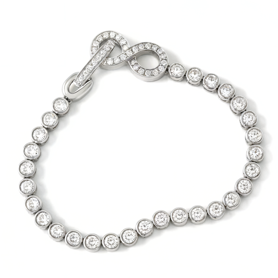 Bracelet Infini Moissanite Entrelacé